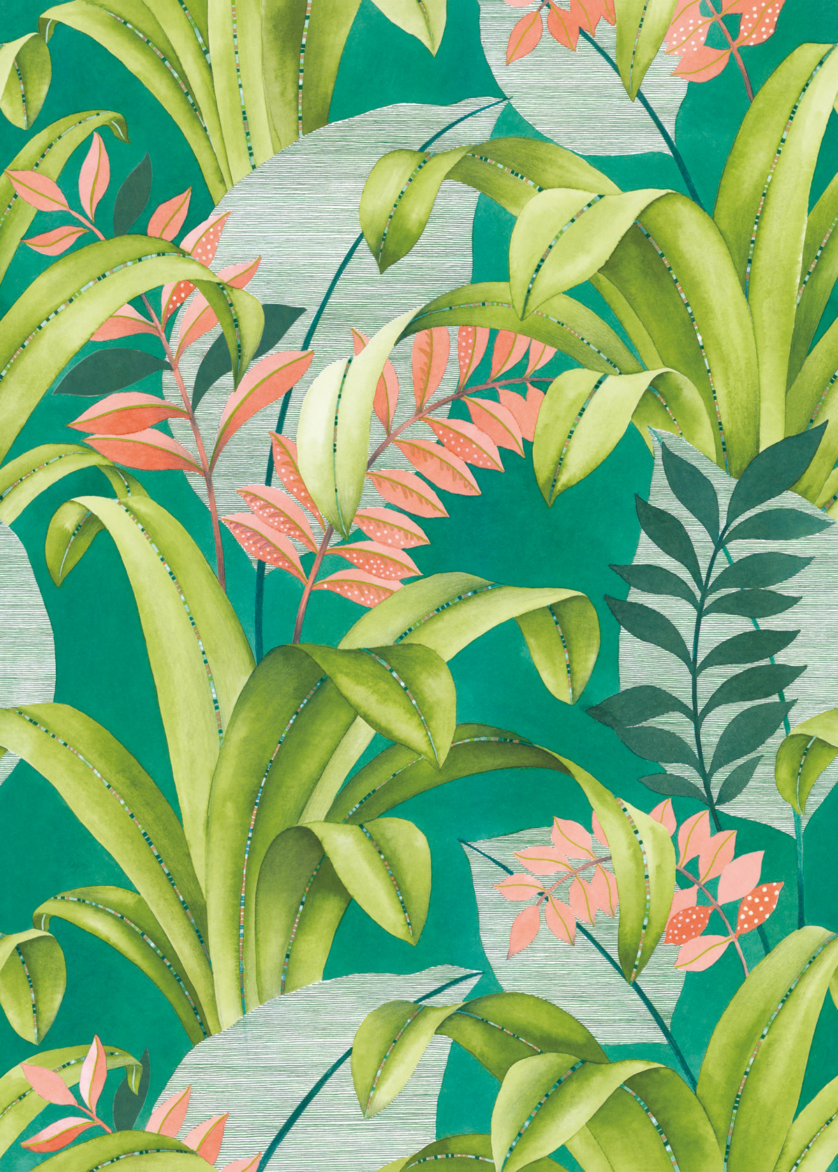 Papier peint Feuillage Panoramique Botanica vert - Beauty Full Image de Casadéco | Réf. BFIM84807318