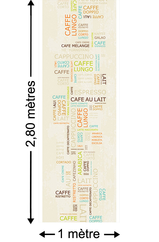 Coffee Time - Papier peint lé unique