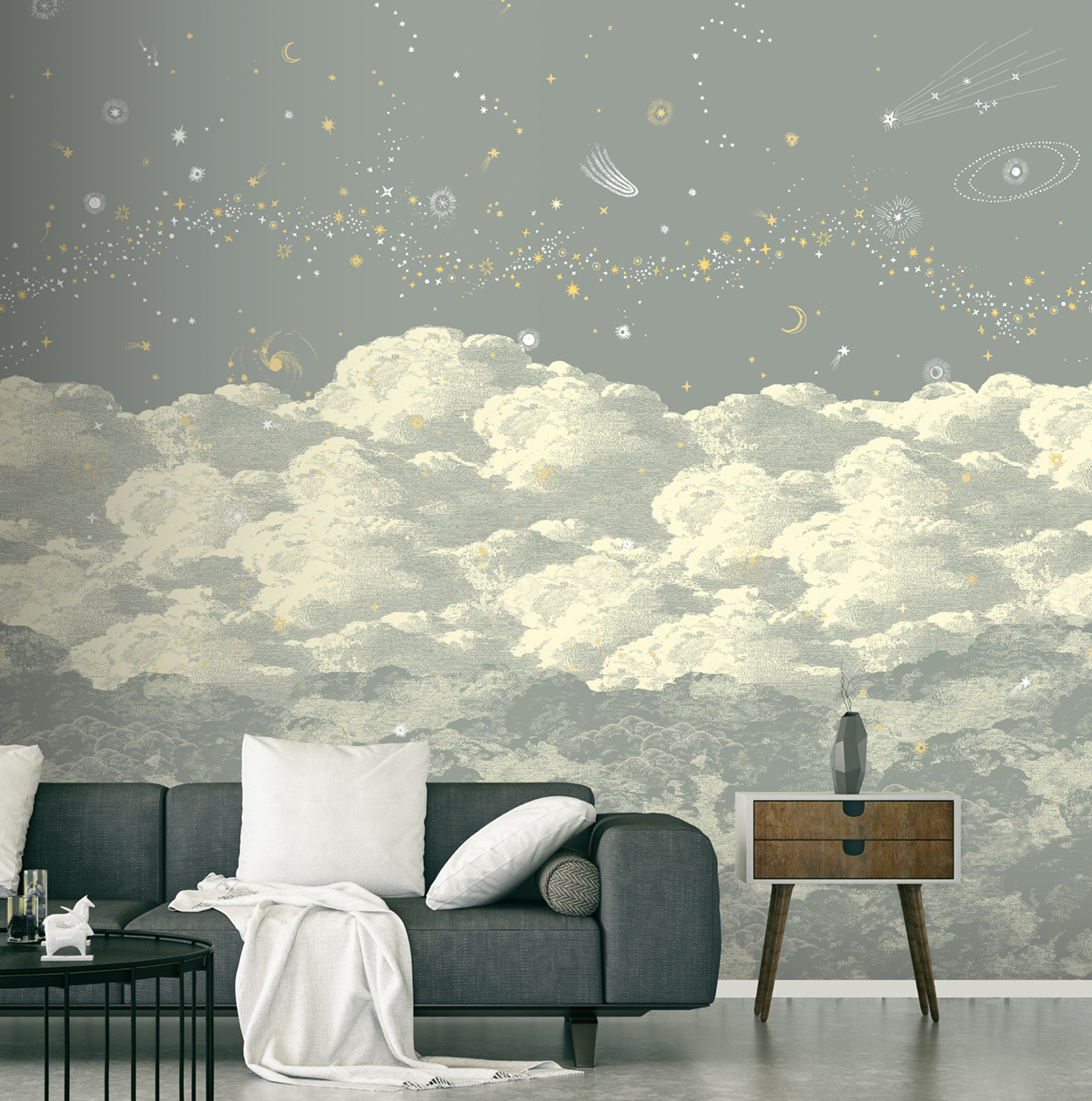 Papier peint panoramique Cosmos Jour - 1/2/3 - Isidore Leroy AMB3