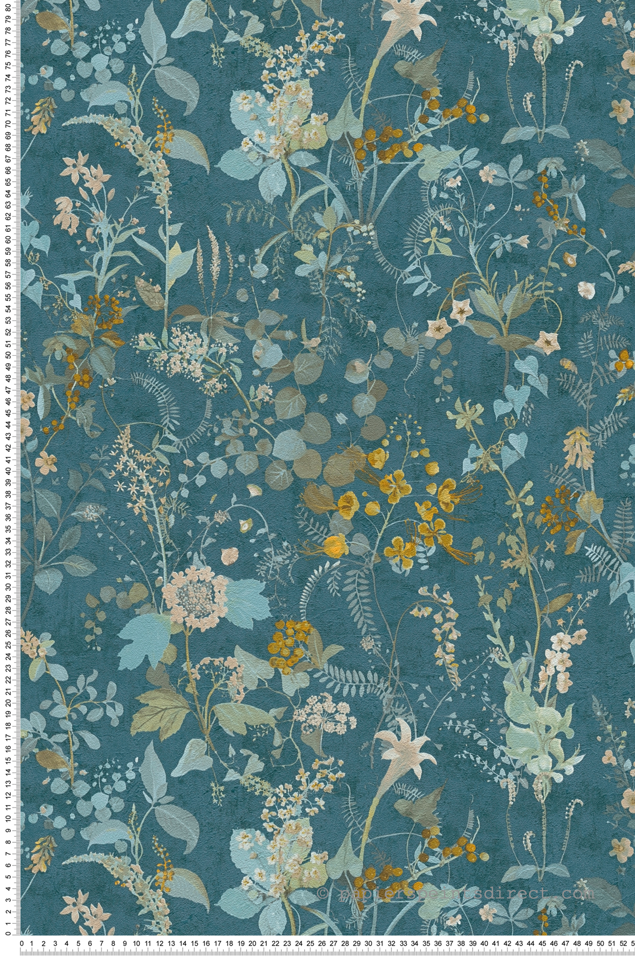 Papier peint Nature Botanic bleu canard - The BOS d'A.S. Création | Réf. AS-388253