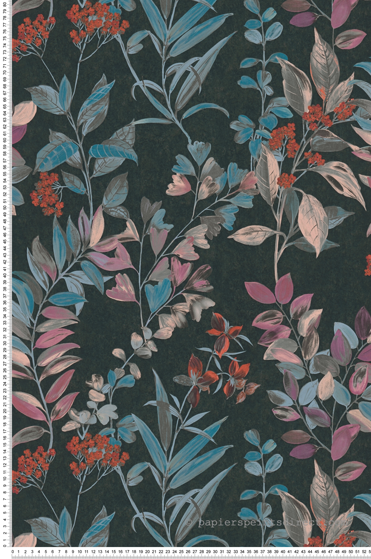 Papier peint Végétation Fleur noir rose - Arcade d'Architects Paper | Réf. 39171-1