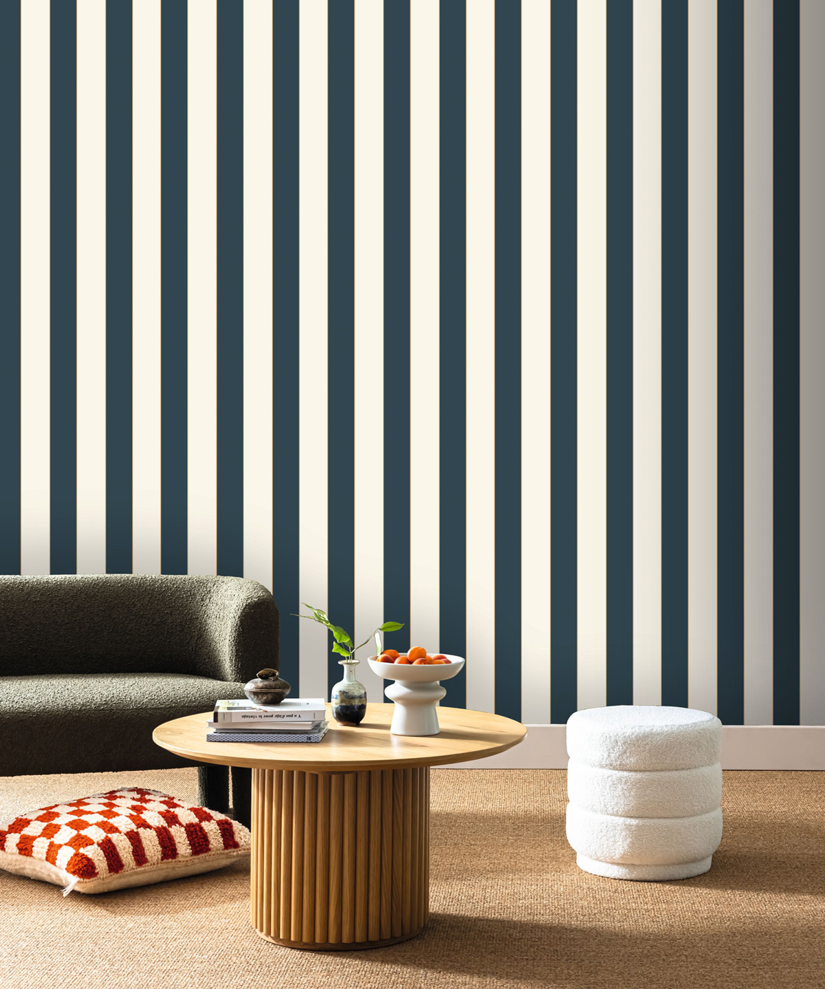 Papier peint Rayures Golden Lines bleu pétrole doré - Light de Casélio | Réf. LIG101076112