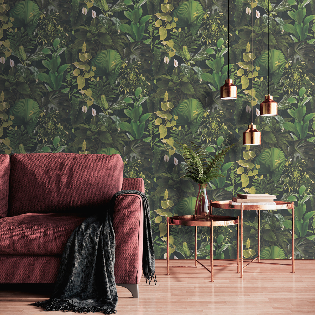 Papier peint Jungle Végétale verte - Pintwalls 2 d'A.S. Création AMB2 | Réf. AS-396981