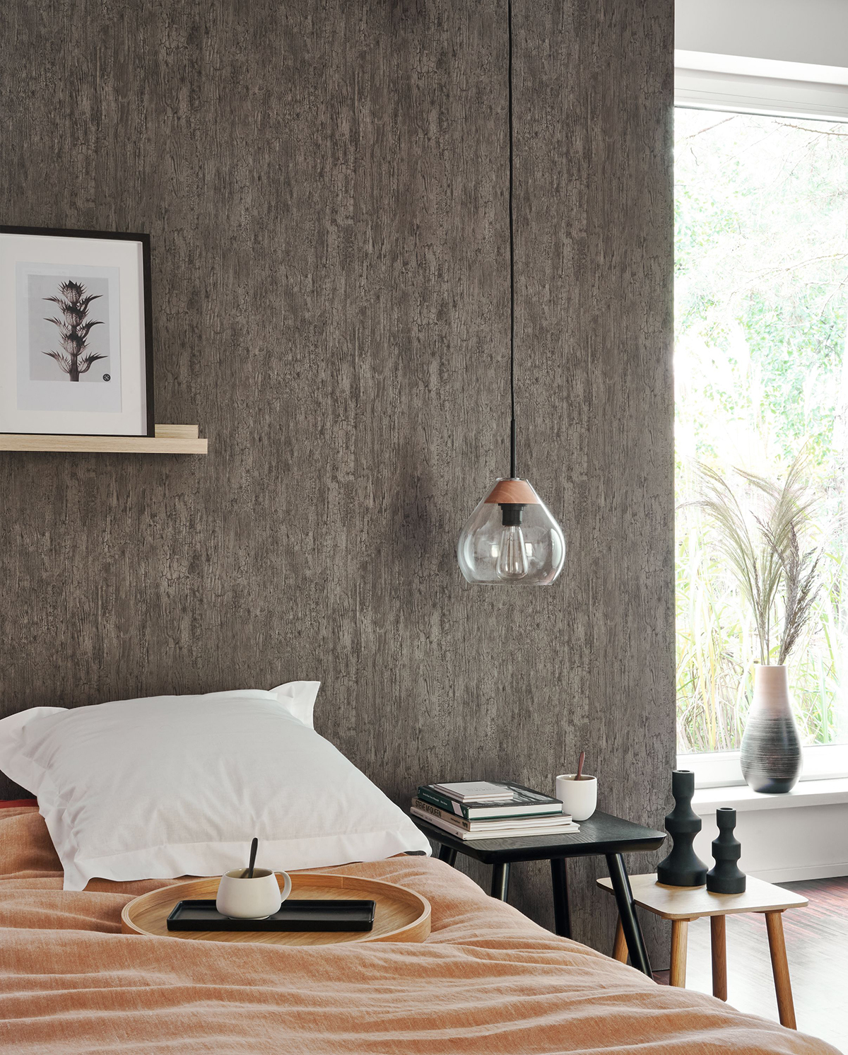 Papier peint Effet Bois anthracite - Woods de Casadéco | AMB Réf. WOOD85999519