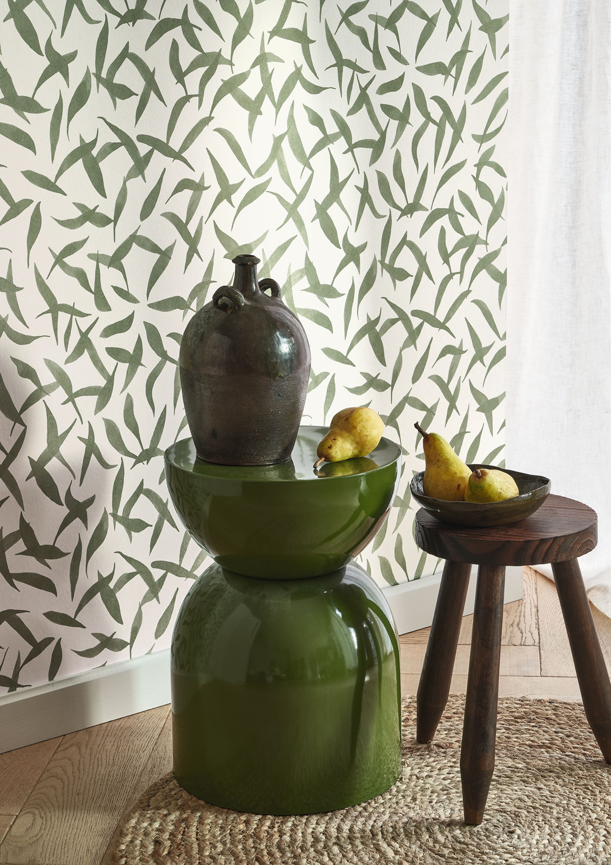 Papier peint Feuille Clos des Oliviers vert - Echappée Belle de Casadéco AMB2| Réf. ECHA89847447