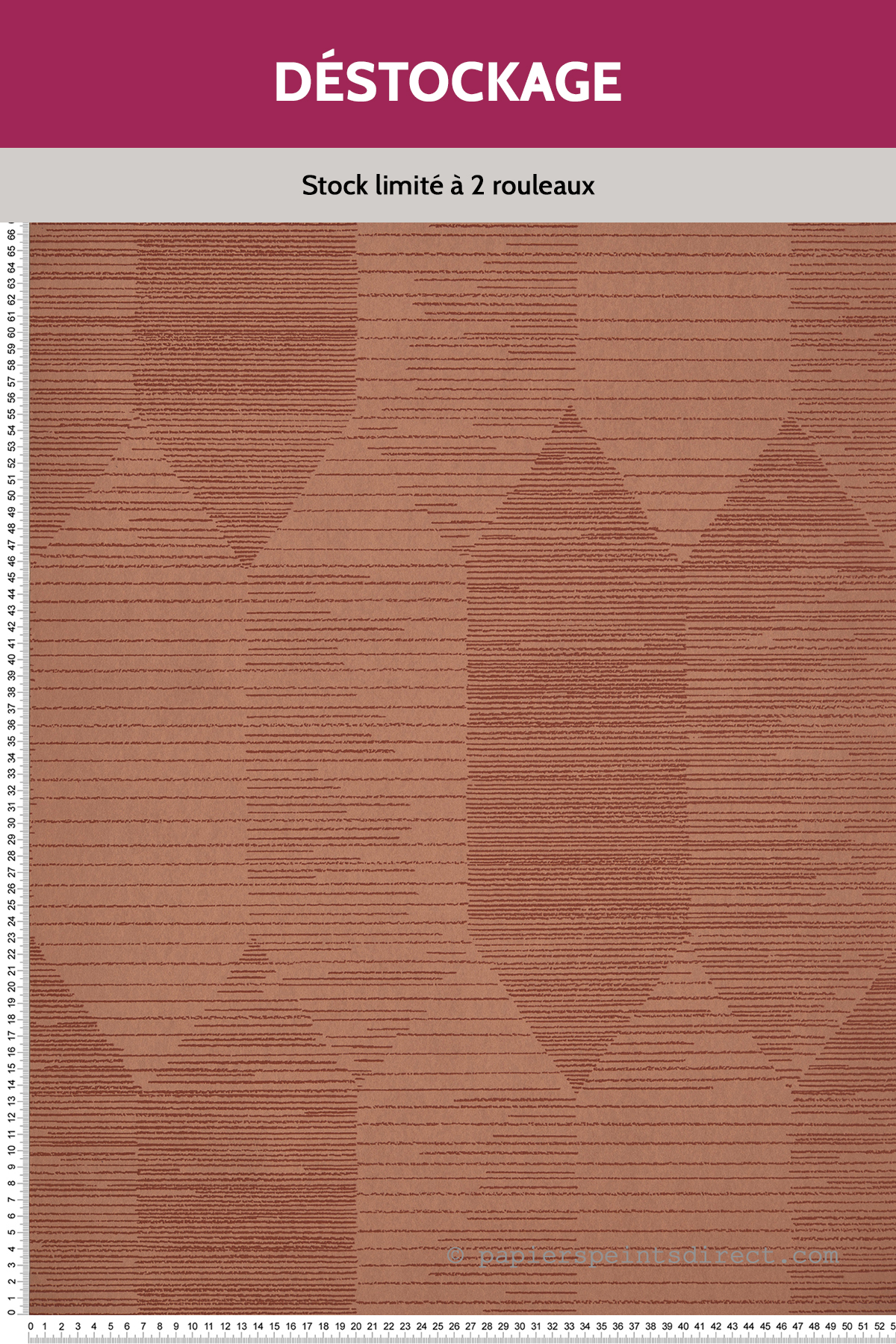 Papier peint Destockage - Géométrique Hexagone Kipara Terracotta - Nangara