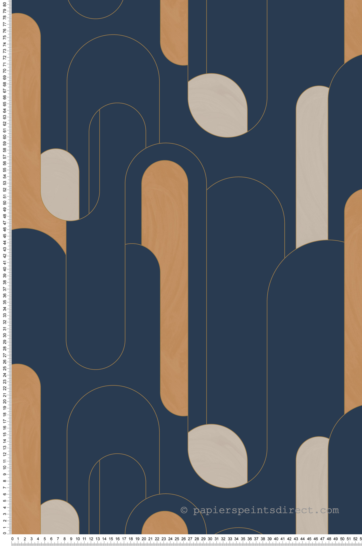 Papier peint Arche Up and Around nuit et doré - Around de Casélio | Réf. ARN102876122