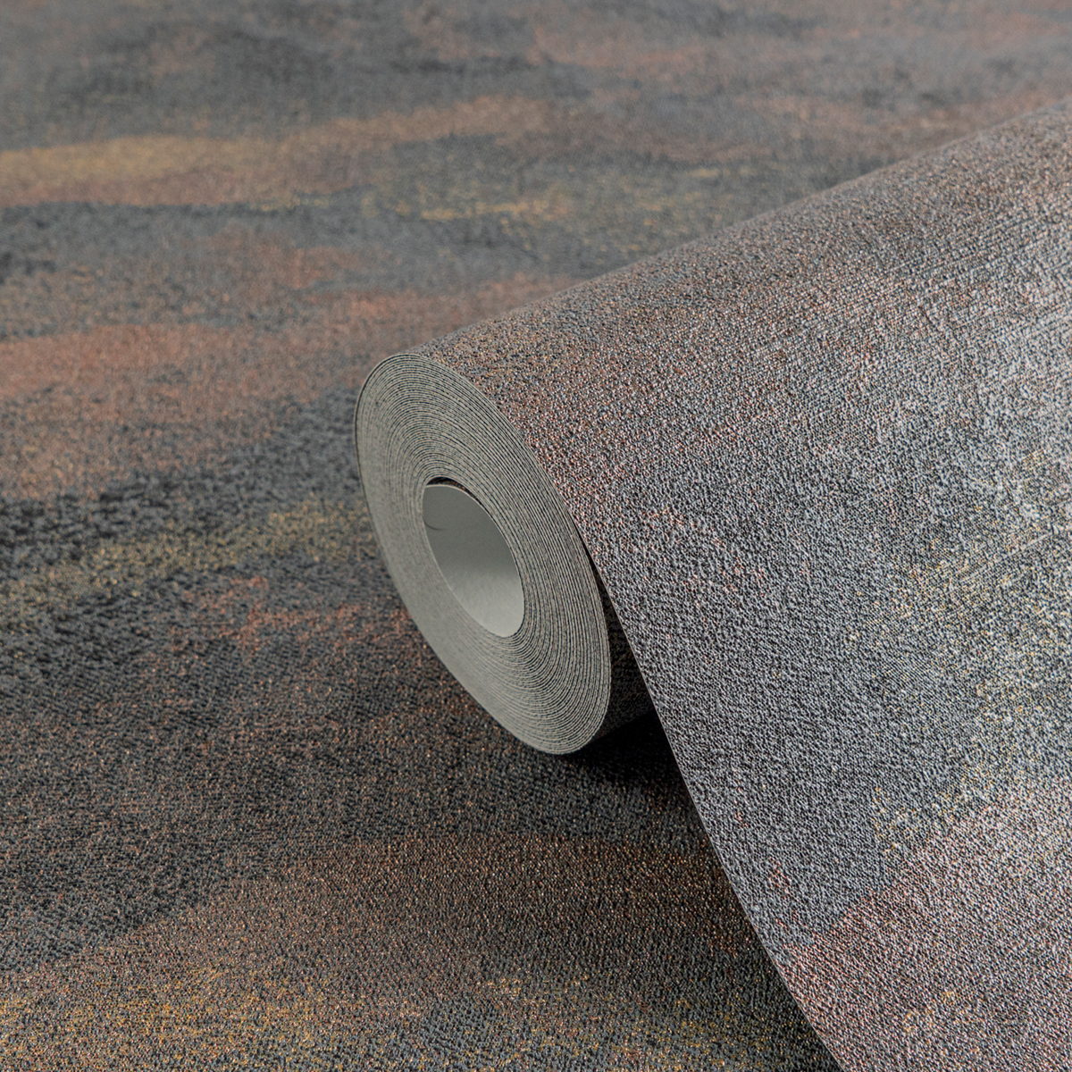 Papier peint Abstrait Coline Paysage anthracite doré - Metropolitan Stories 4 Hot Spots d'A.S. Création AMB5| Réf. AS-786564