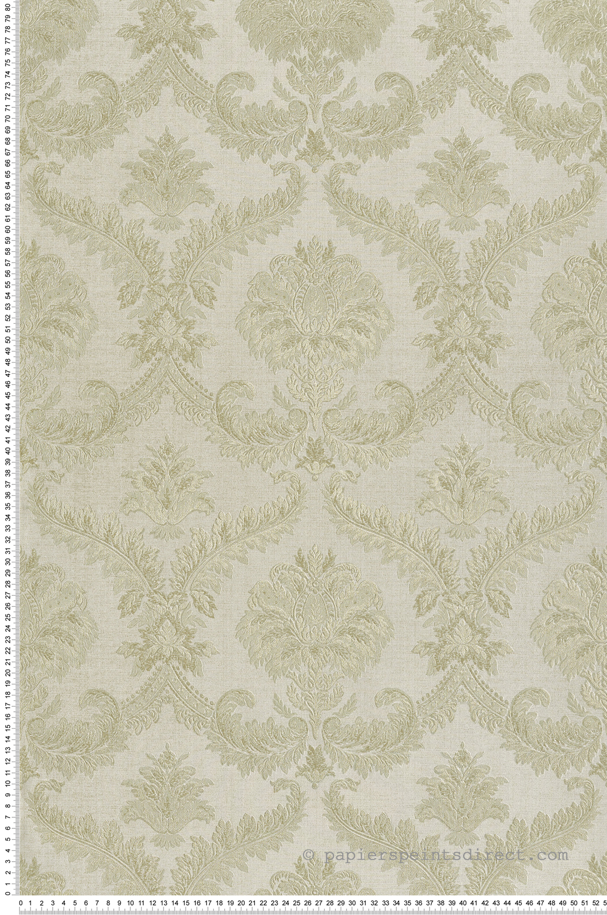 Papier peint Médaillon Baroque vert amande - Opera de Montecolino | Réf. MC-OP33335