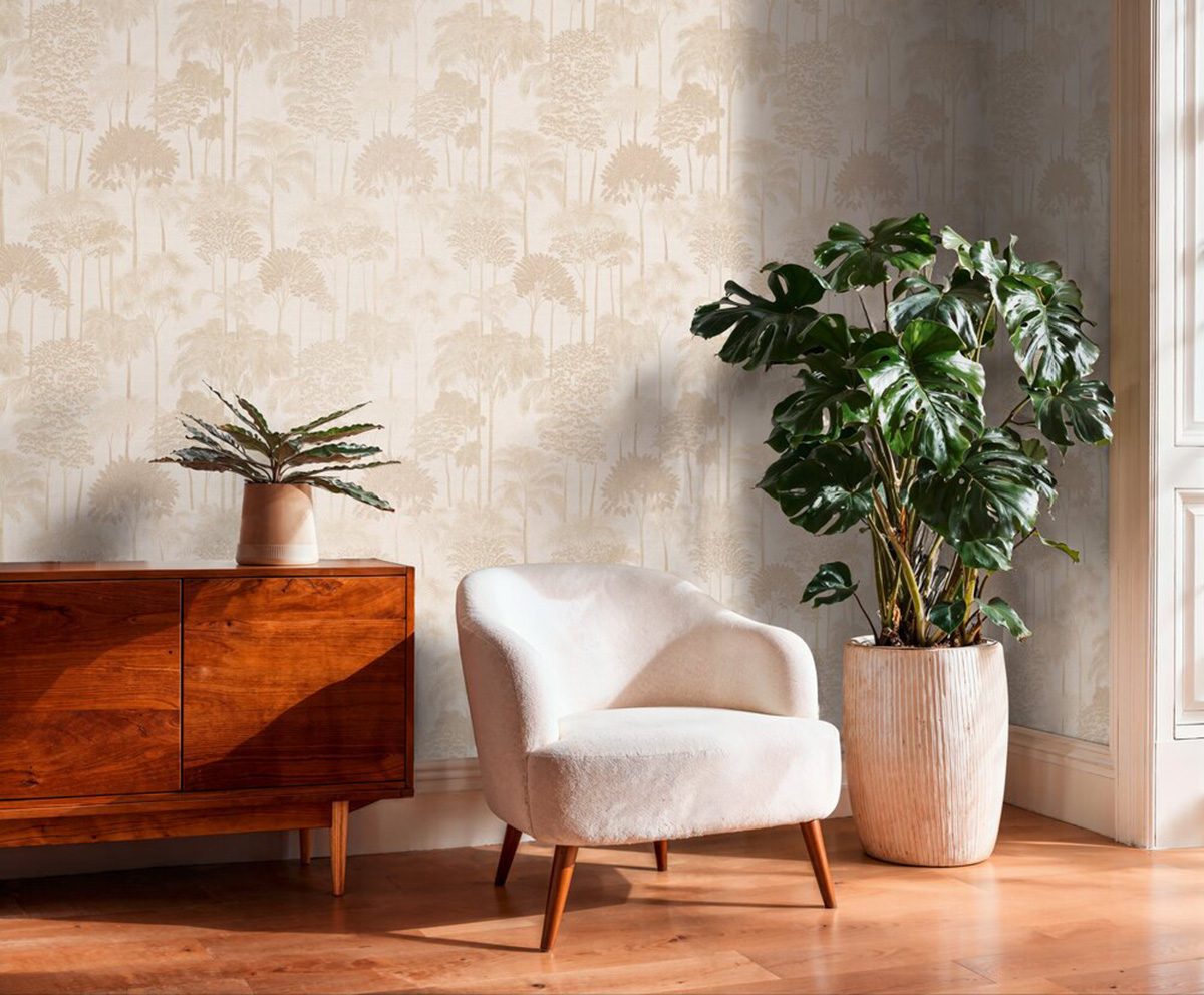 Papier peint Palmeraie Arbre Jungle beige - Cuba 2 d'A.S. Création | Réf. AS-791621
