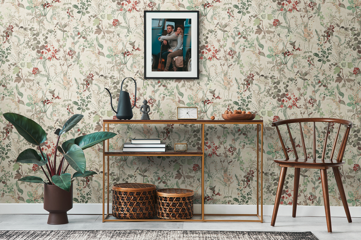 Papier peint Nature Botanic vert terracotta - The BOS d'A.S. Création | Réf. AS-388252
