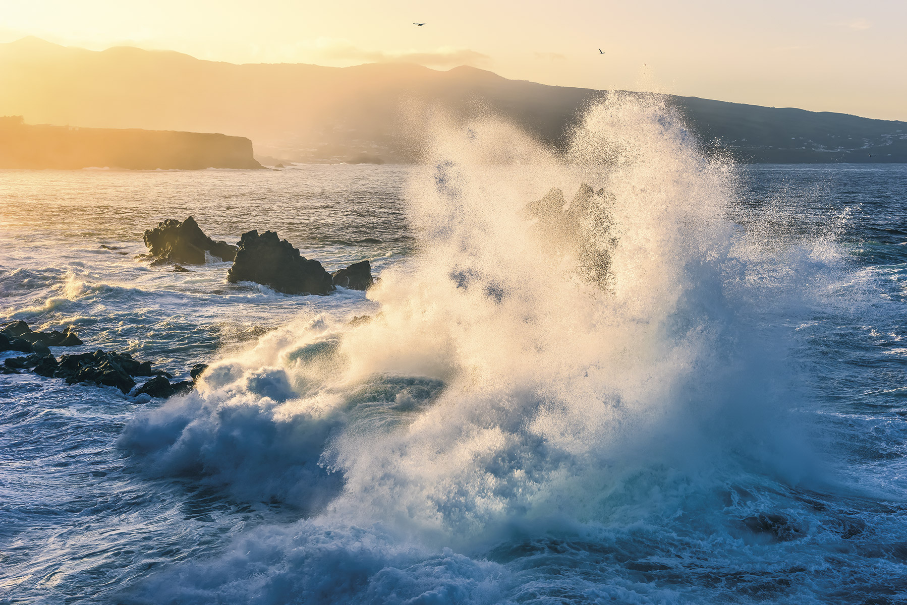 Panoramique Exploding Elements - Papier peint Komar