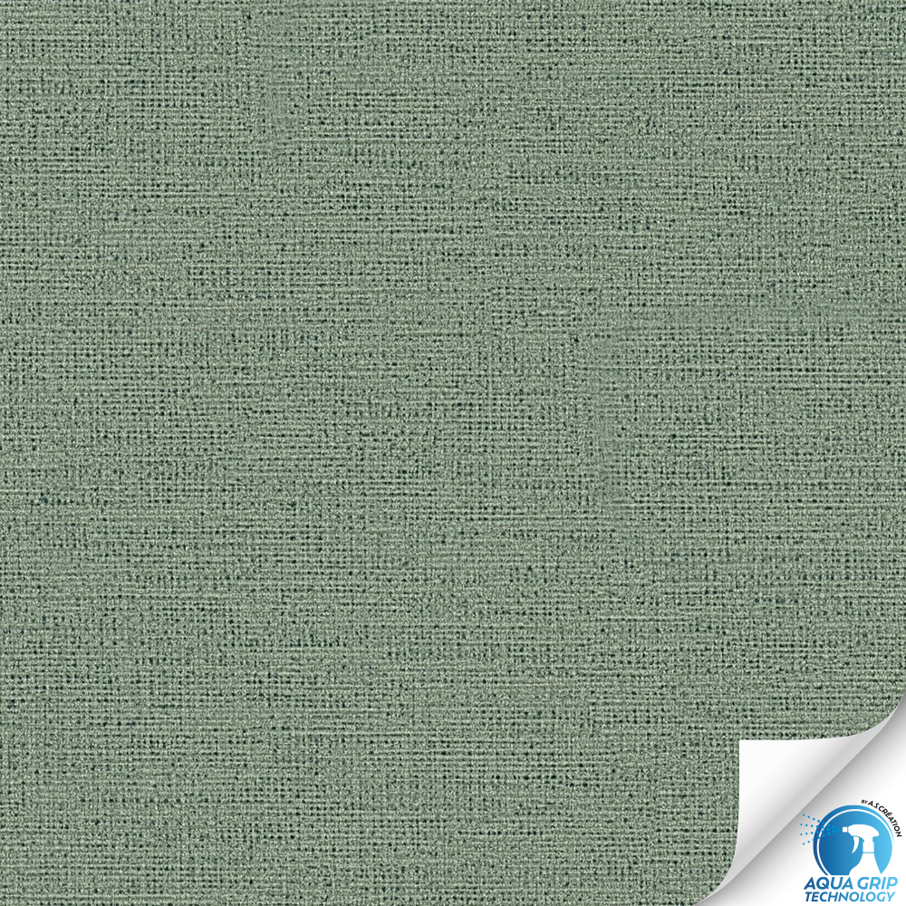Papier peint préencollé Uni Around vert sauge - Designdrop d'A.S. Création ZOOM | Réf. AS-784991