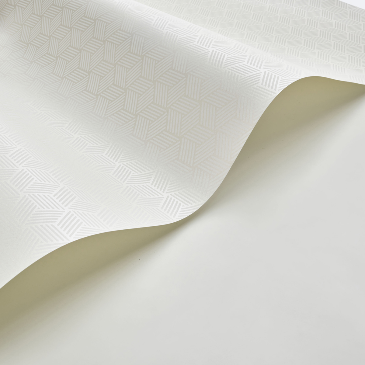 Papier peint Cube 3D Connexions Métallisé blanc nacré - Alchimie de Casadéco | Réf. ALMI89940012