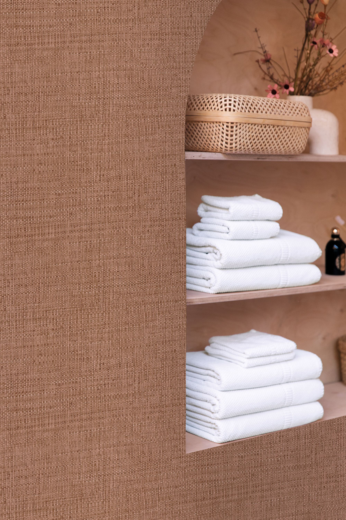 Papier peint Raphia Tissé terracotta - Matières de Casélio | Réf. MMT105972080