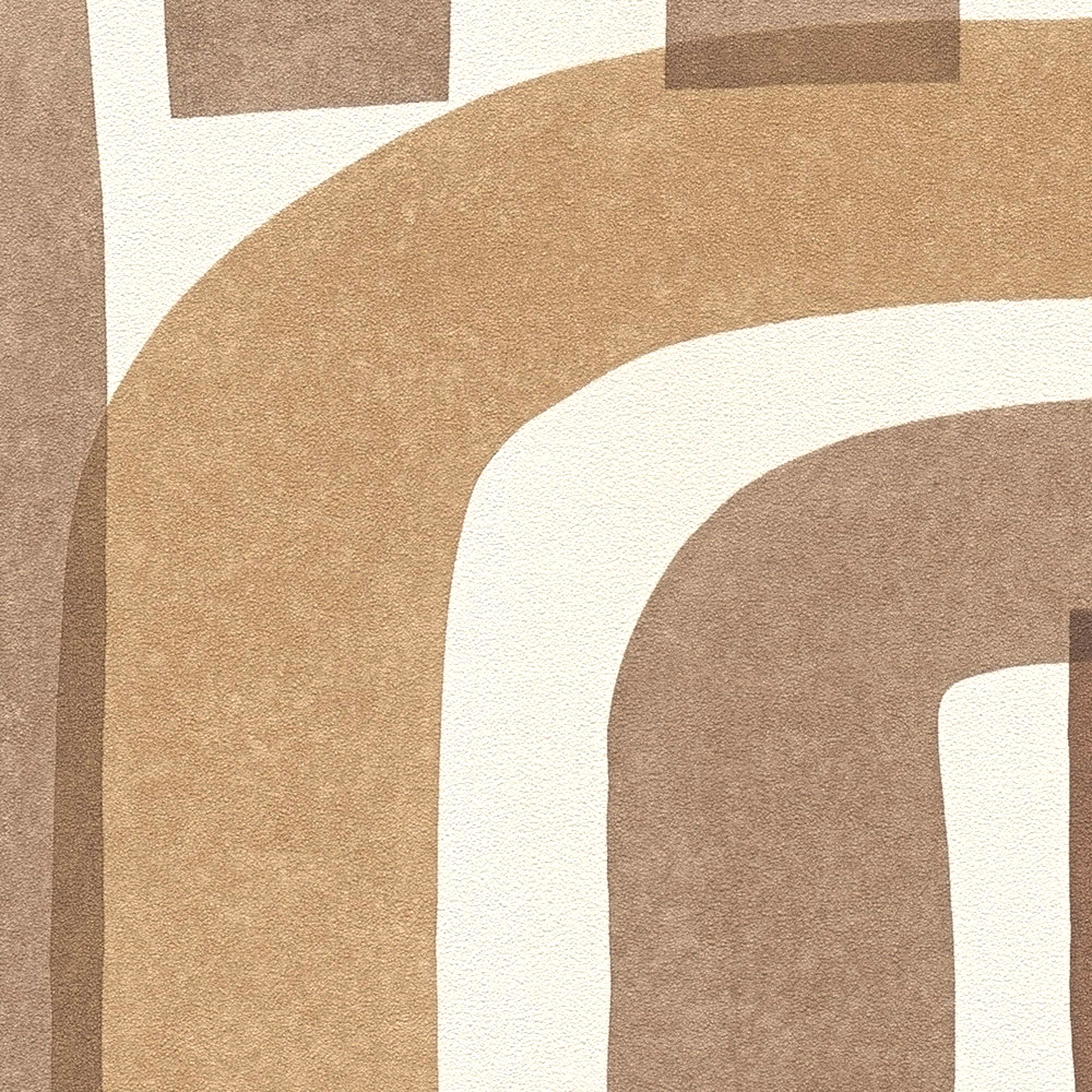 Papier peint Graphique Arc Vertigo marron - Abaca de Lutèce AMB2 | Réf. LTC-51232208