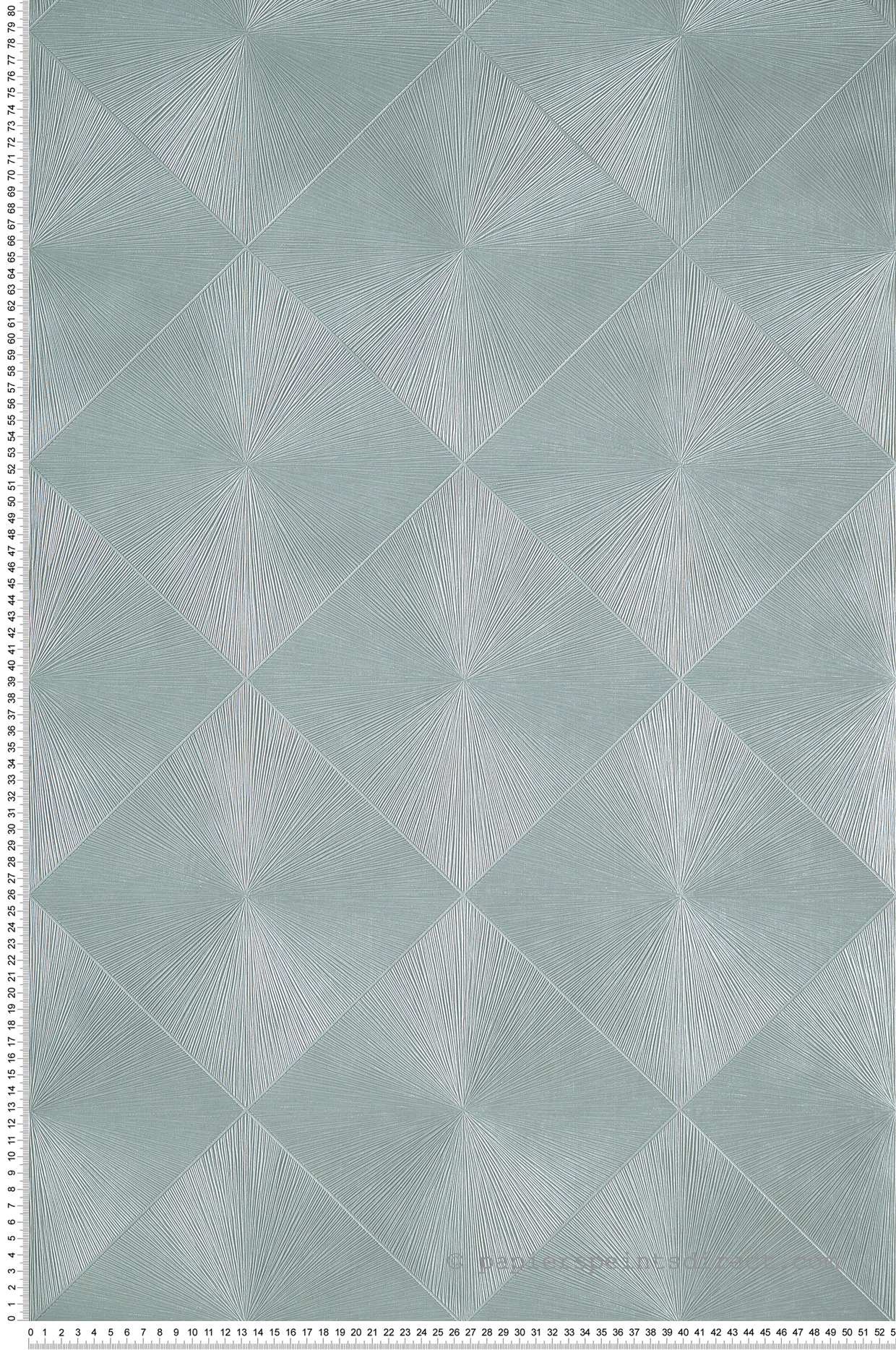 Papier peint Géométrique Losange Perception vert d'eau - Utopia de Casadeco | Réf. UTOP85136614