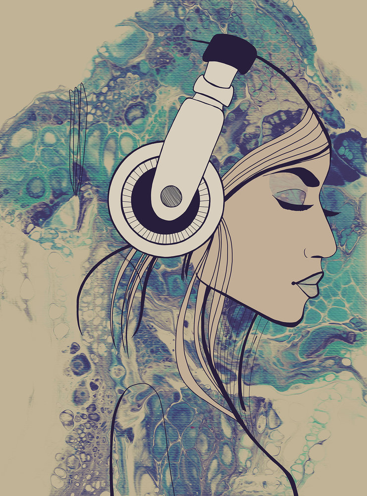 Papier peint panoramique Portrait Acryl Lady 2 - Référence DD120025 - Intissé 200g/m2 - Standard 200 x 270