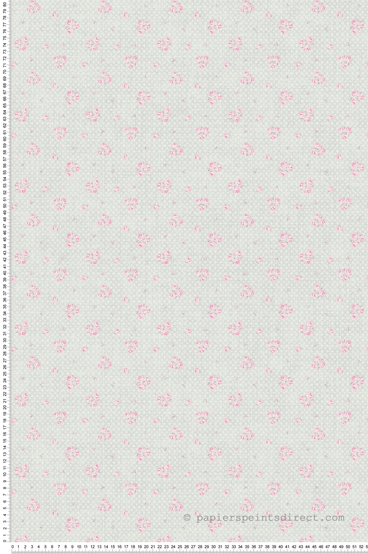 Papier peint Vintage Small Bouquet gris rose - Maison Charme d'A.S. Création | Réf. AS-390672