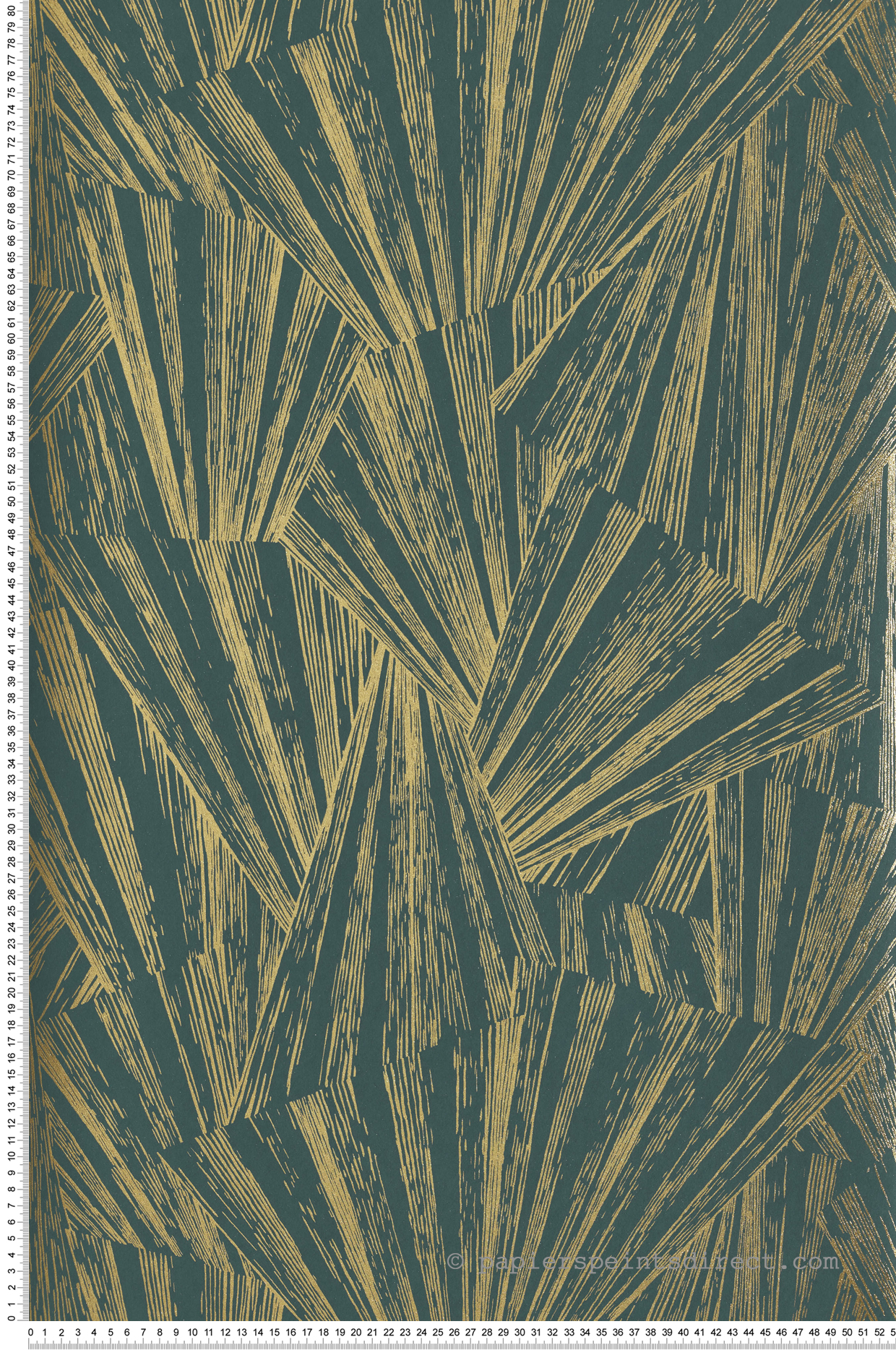 Papier peint Graphique Eclat Foil vert sapin - 1930 de Casadéco | Réf. MNCT85747507