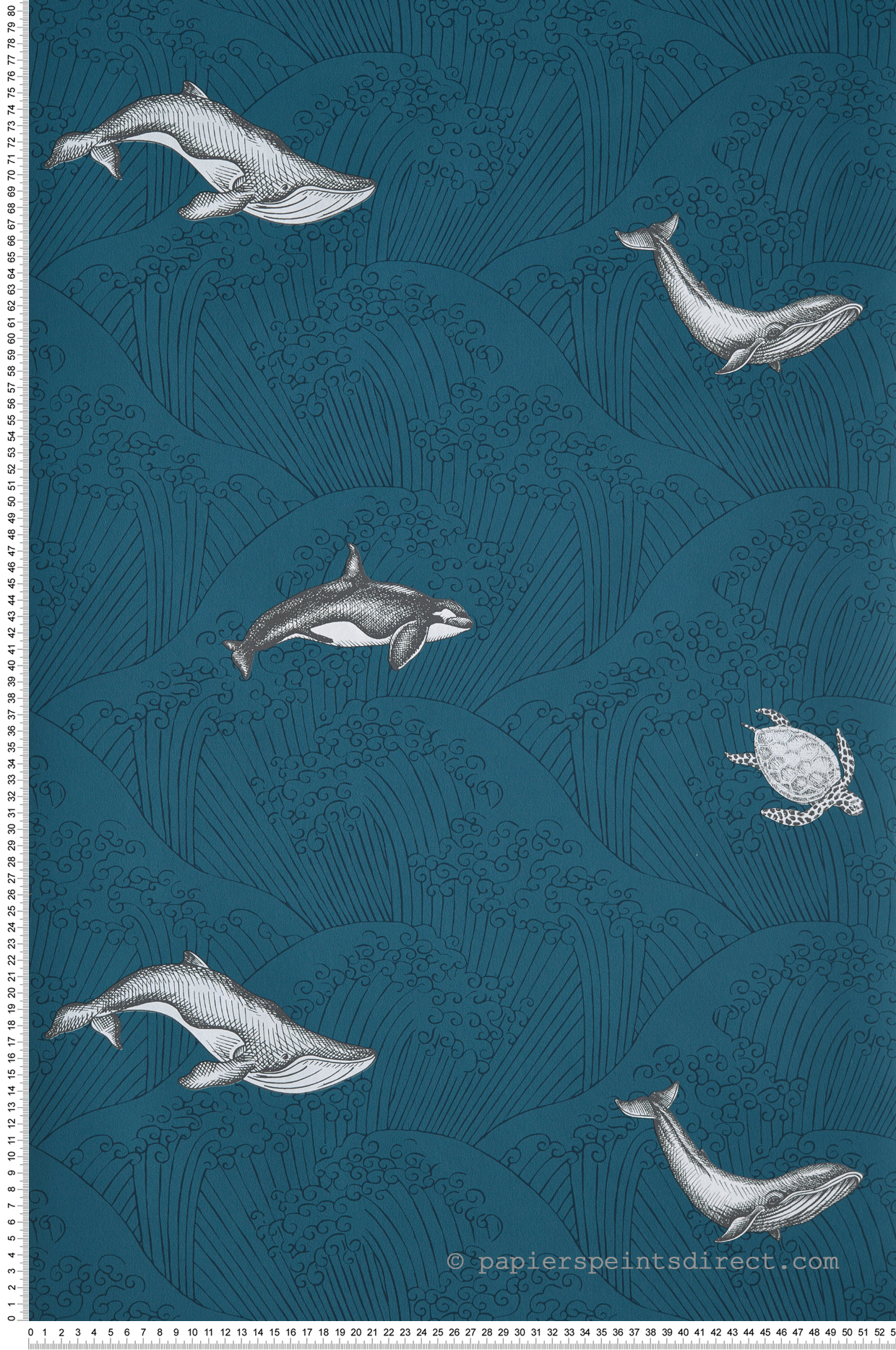 Papier peint Marin Under The Sea bleu - Our Planet de Casélio | Réf. OUP102016608