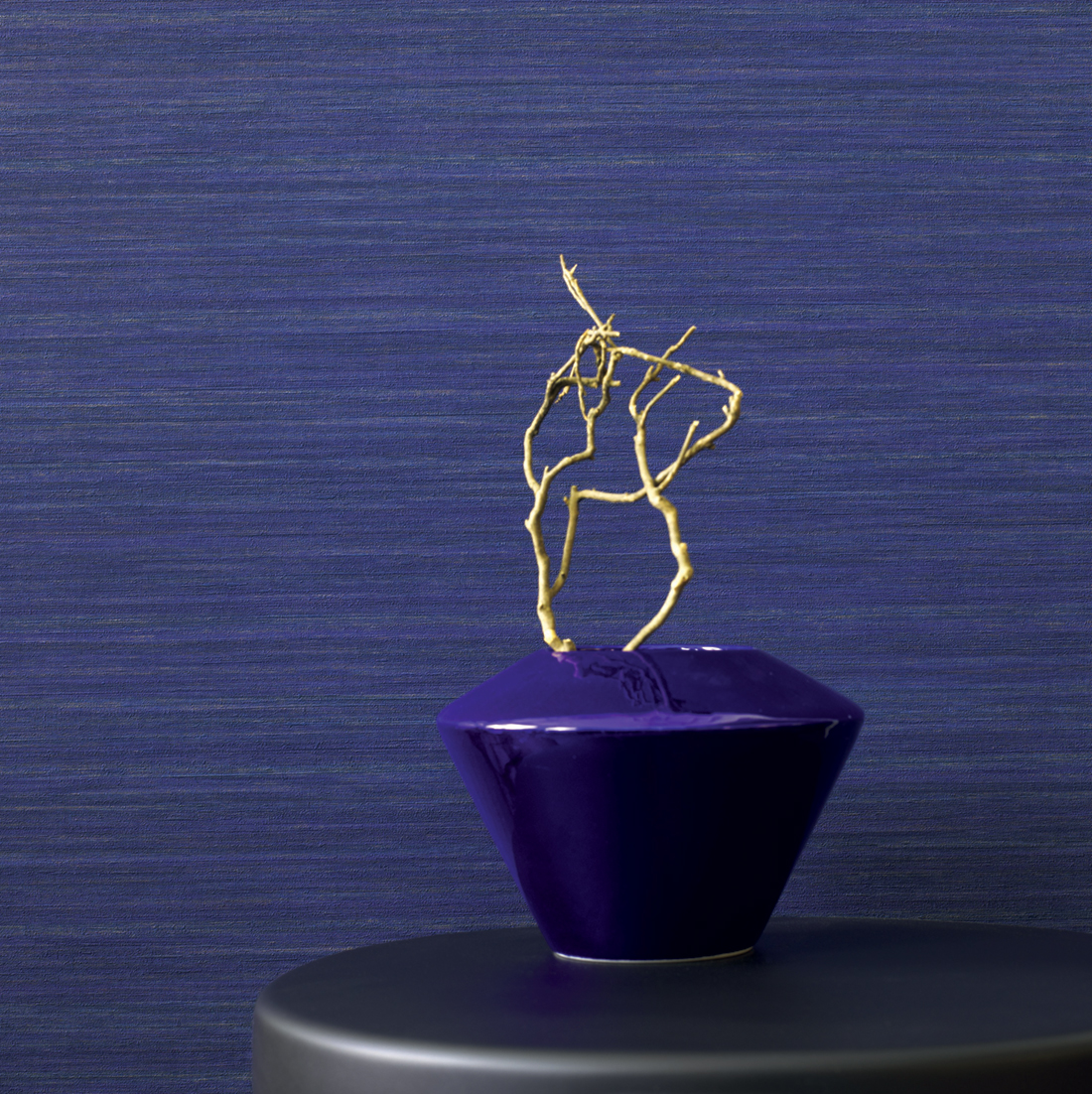 Soie bleu indigo - Collection Silk Road de Casadéco