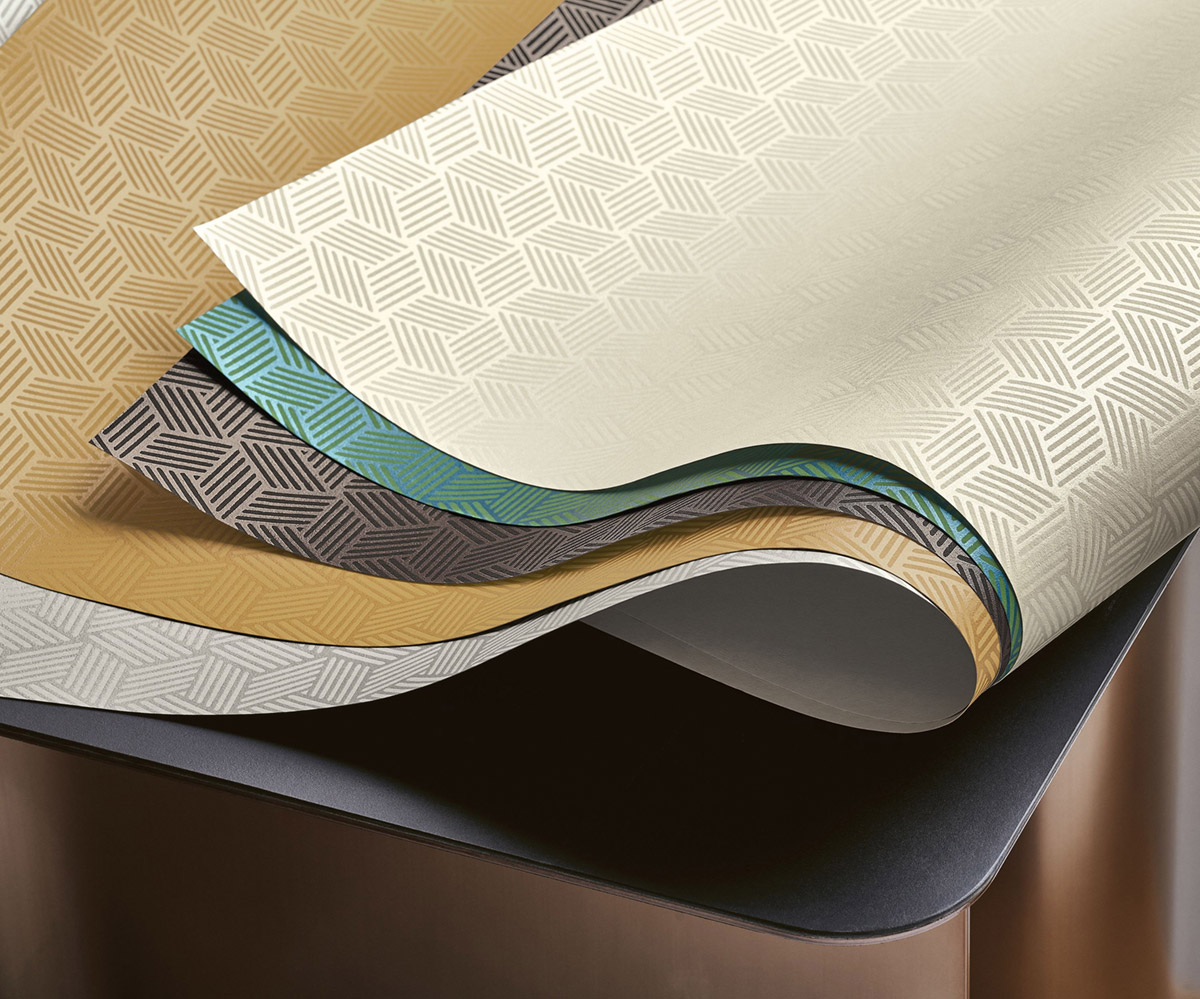 Papier peint Cube 3D Connexions Métallisé caramel doré - Alchimie de Casadéco AMB3| Réf. ALMI89942239