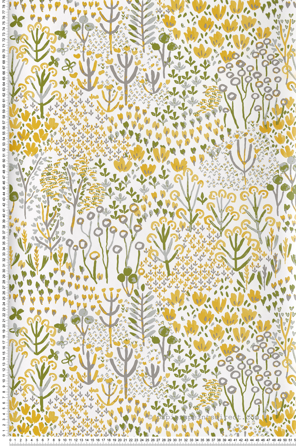 Papier peint Nature Prairie jaune vert - Happy de Lutèce | Réf. LTC-FD26348