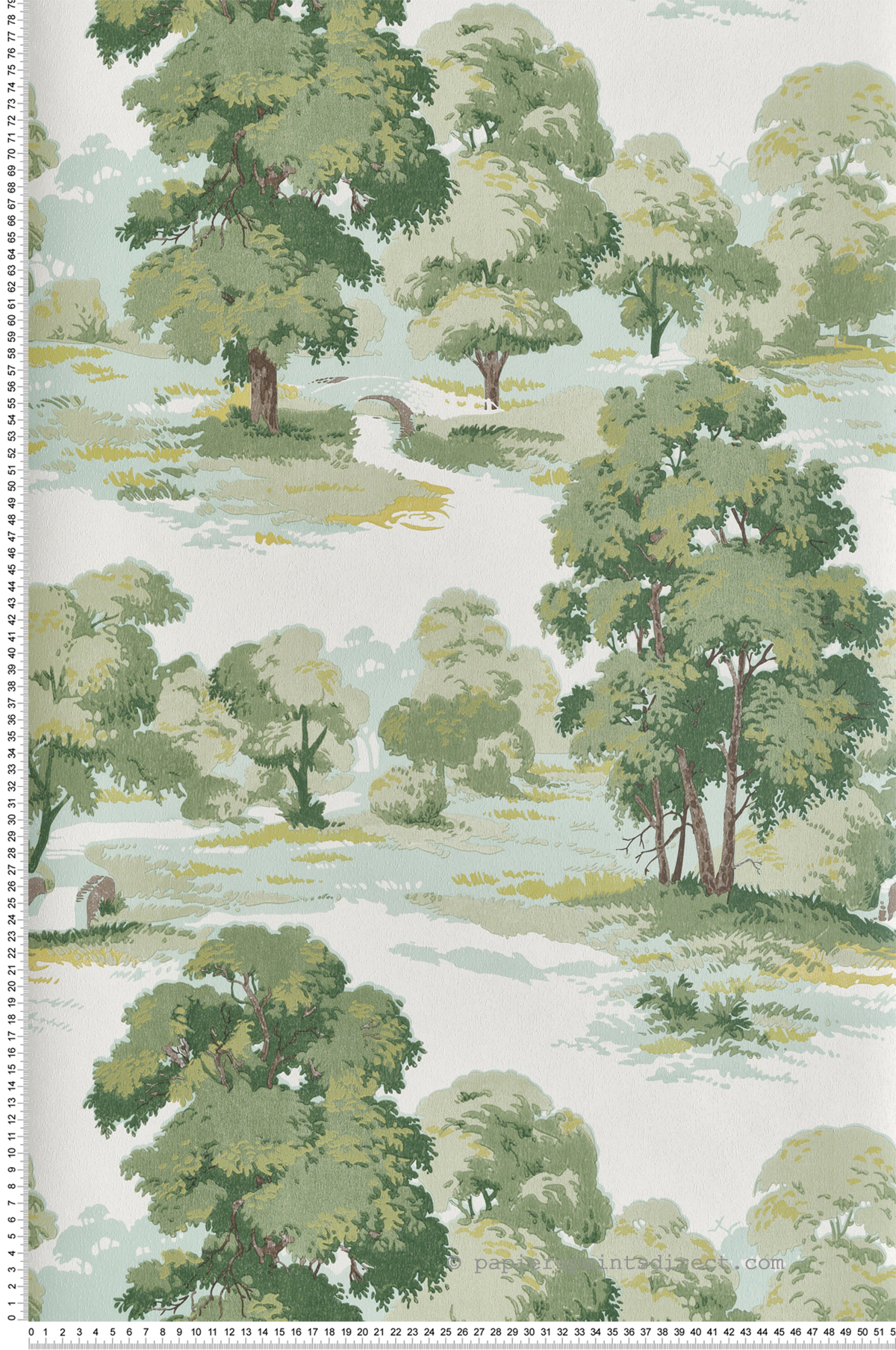 Papier peint Forêt Paysage Sherwood vert - Beaux Arts de Lutèce | Réf. LTC-M1829