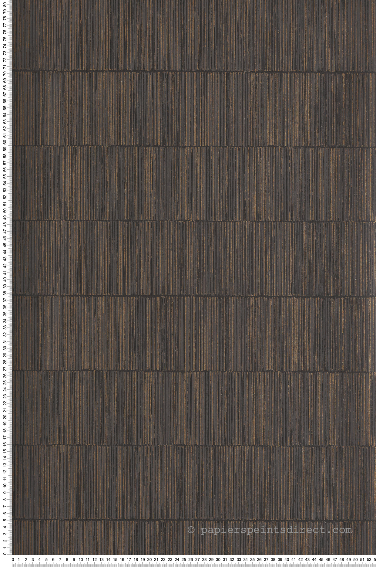 Papier peint Effet Store Bambou noir doré - Unique de Lutèce | Réf. LTC-SP-JA3007