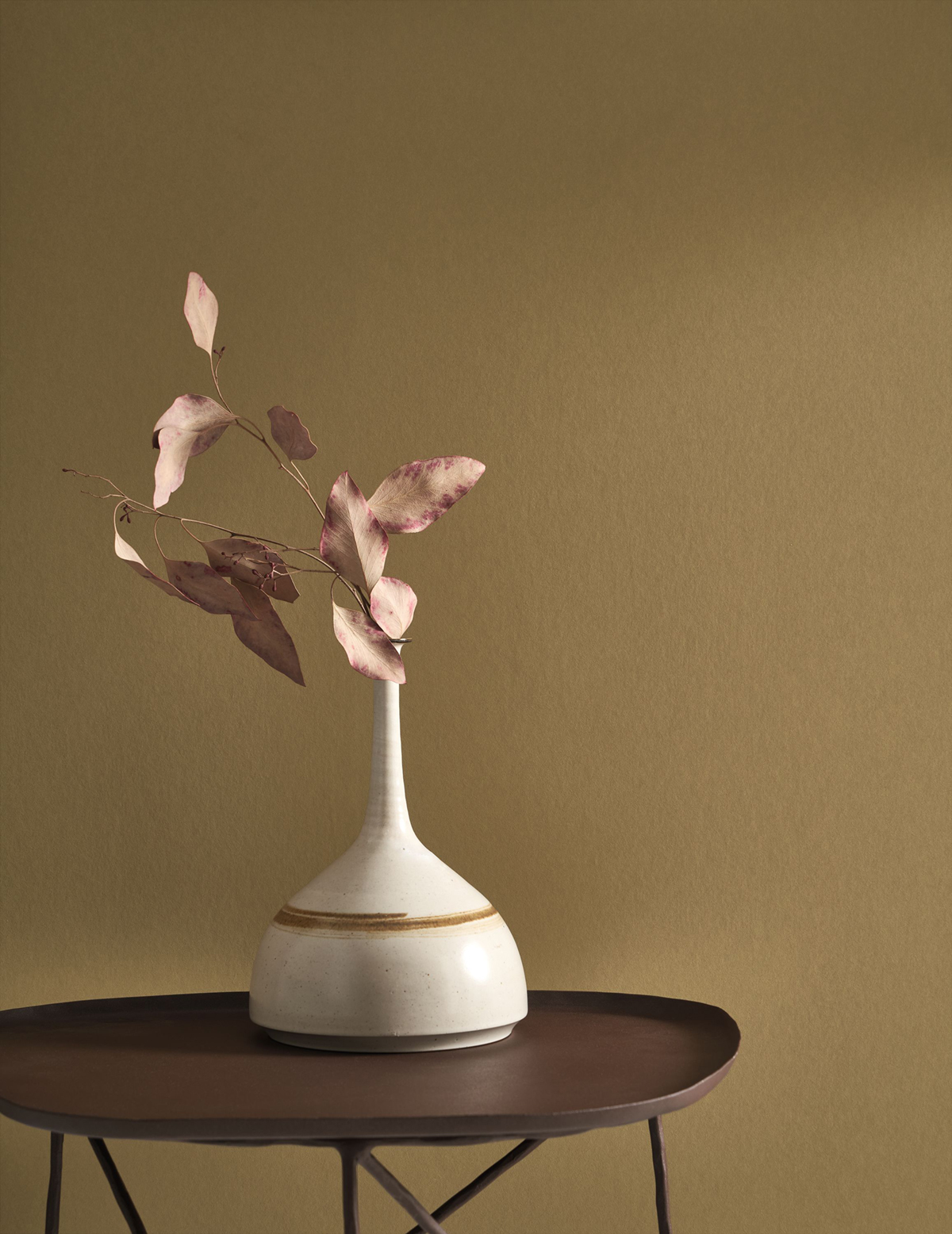 Papier peint Uni Pigments Buvard brun olive - Soliflore de Casadéco AMB3 | Réf. SOLI200332707