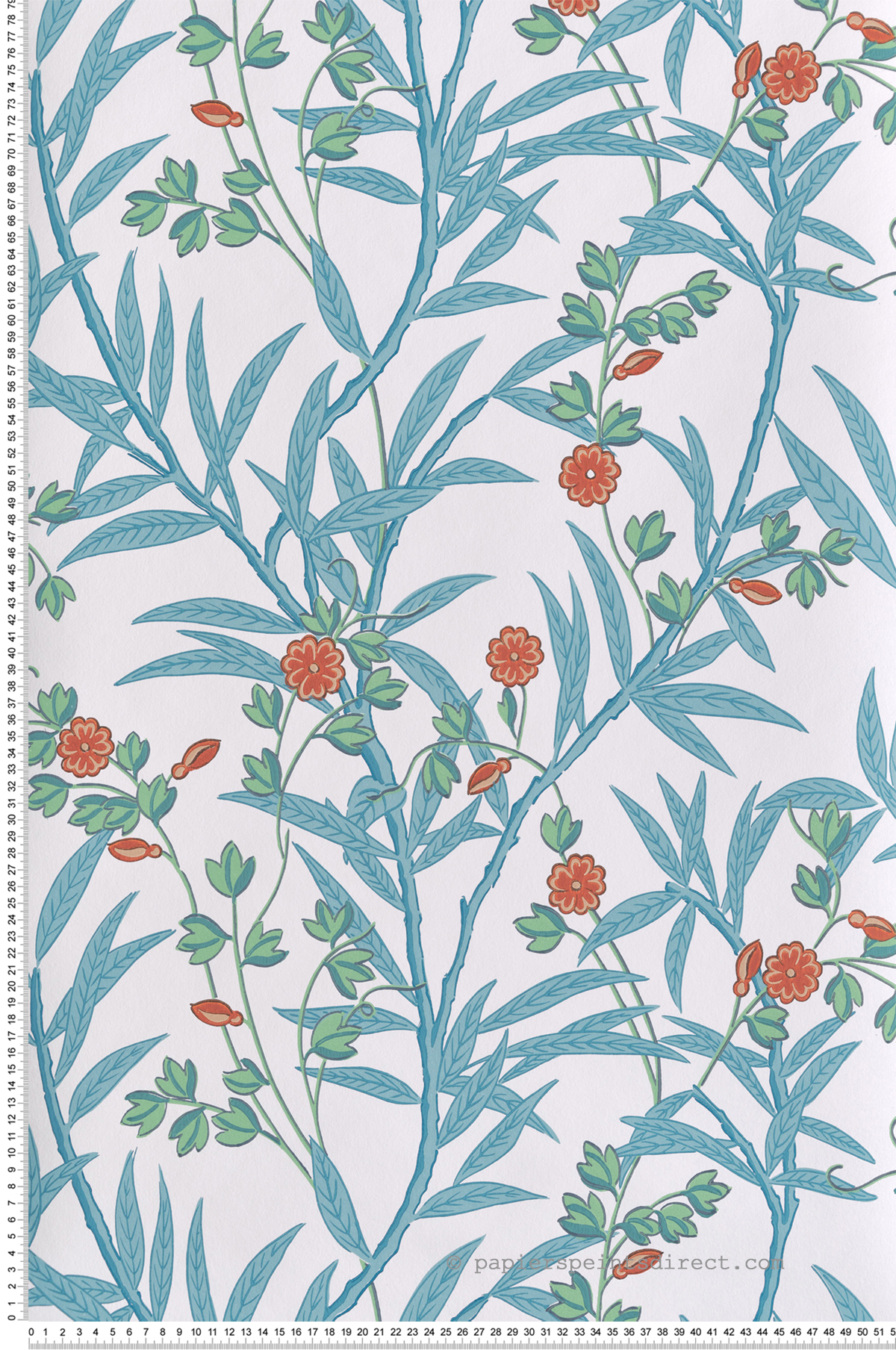 Papier peint Classique Bamboo Floral Heat - National Trust Papers 4 de Little Greene | Réf. 0267BAHEATZ