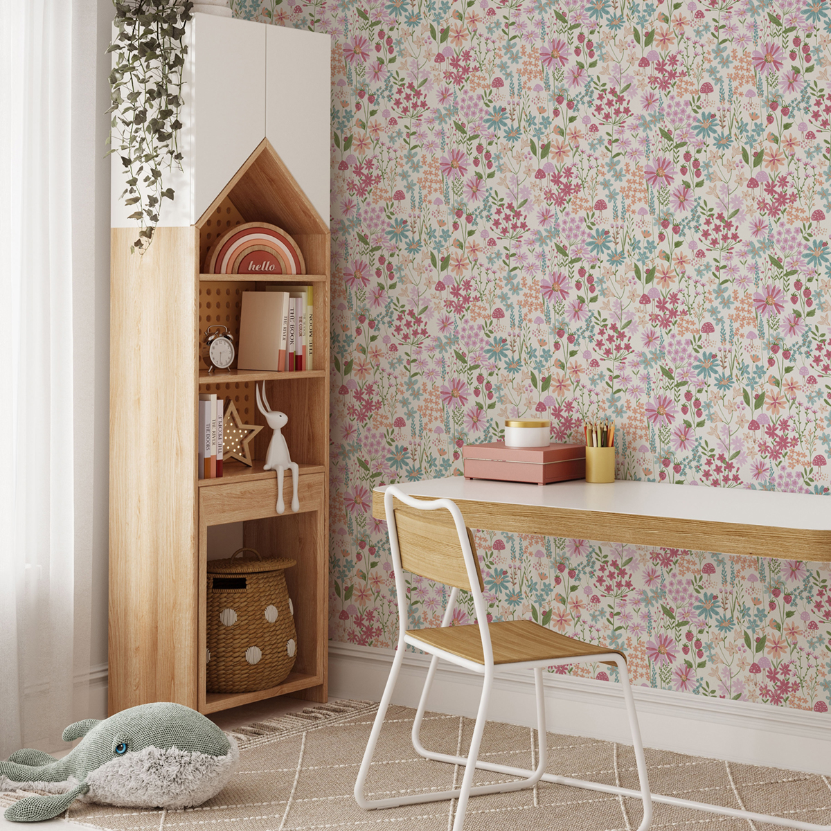 Papier peint Fleurs Jardin rose - Imagine de Lutèce AMB2 | Réf. LTC-DL27561
