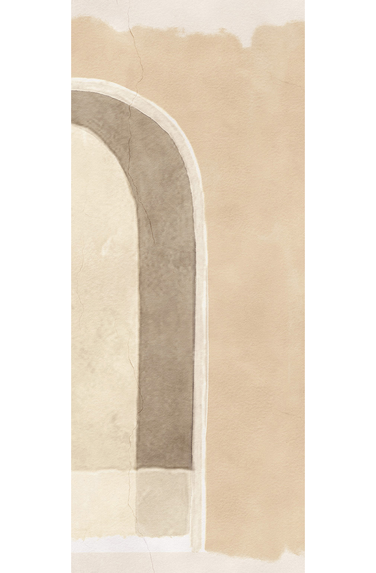 Papier peint panoramique Porte Alcove beige - B H260 - Terra de Masureel | Réf. MAS-DGALC1032-260
