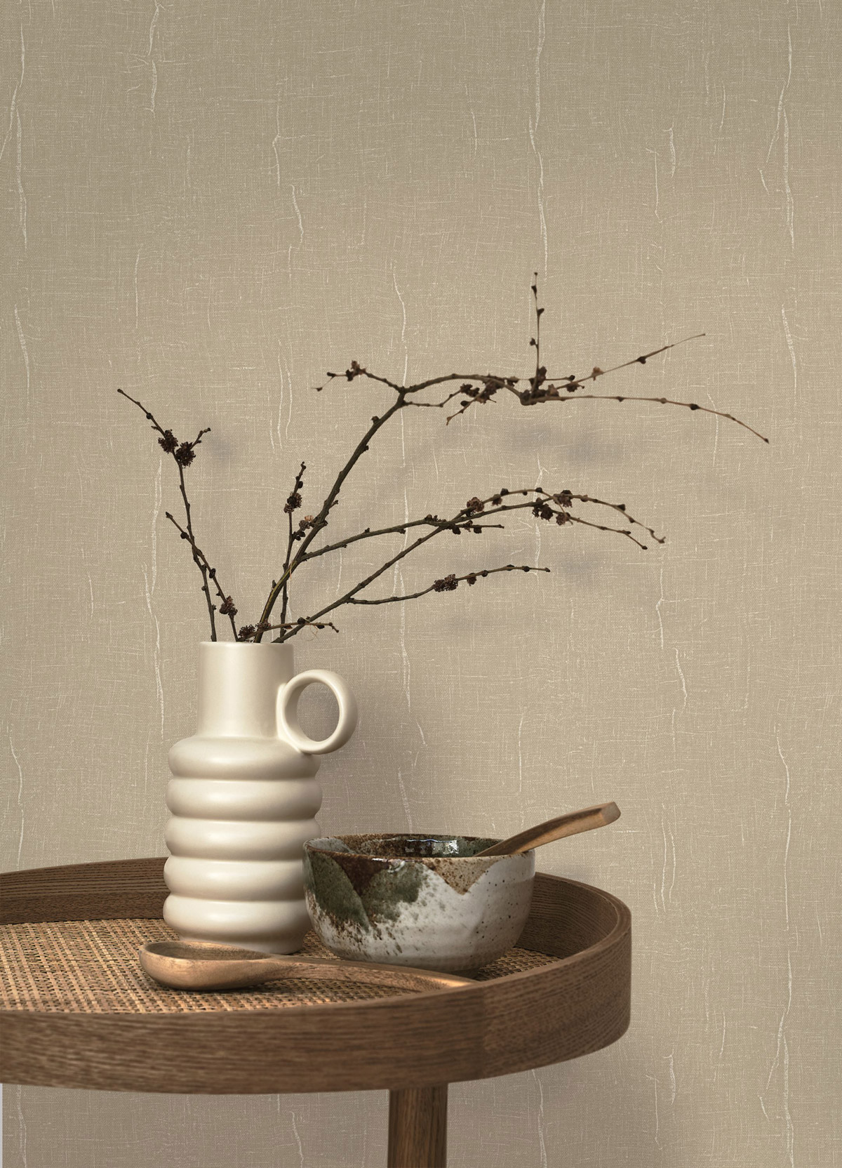 Papier peint Uni Etamine grège lin foncé - Etamine de Casadéco | Réf. ETAM200251717