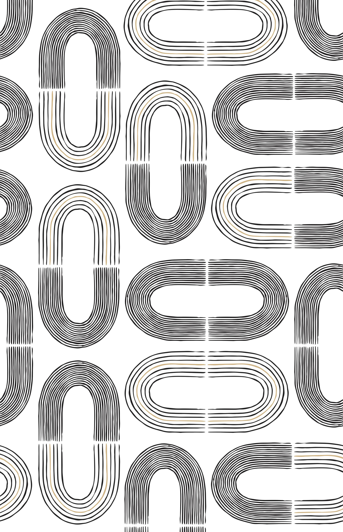 Papier peint panoramique Géométrique Twister noir blanc - Moonlight 2 de Casélio AMB | Réf. MLGT104180978