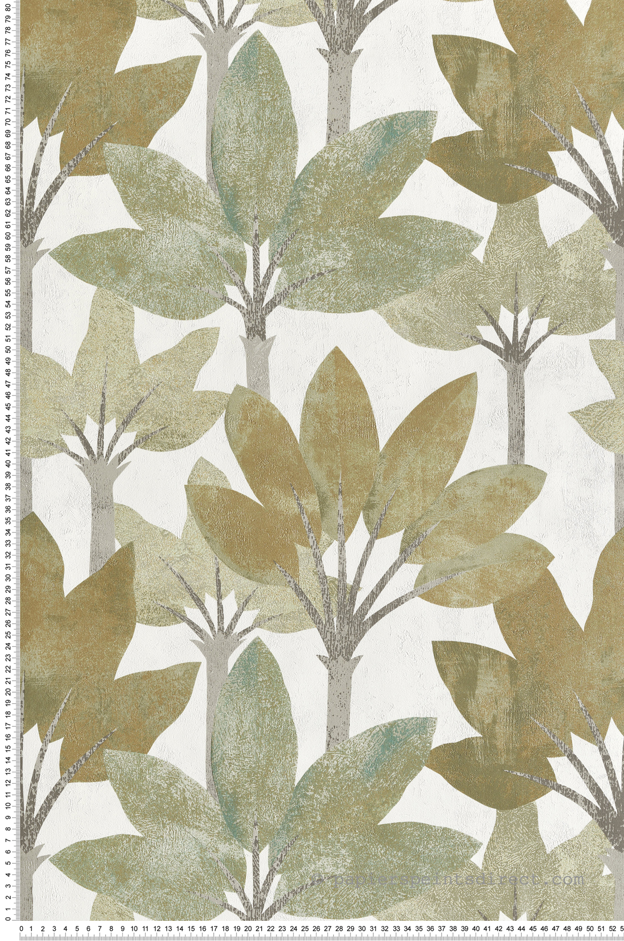 Papier peint Forêt Métallisé Babel kaki vert - Babylone de Casadéco | Réf. BBLN89717283