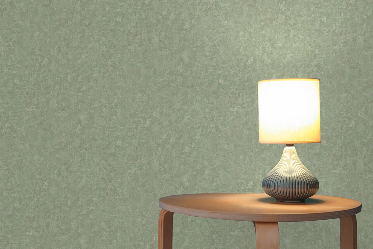 Papier peint Uni Sumatra vert - Natural Living d'A.S. Création AMB3 | Réf. AS-386392