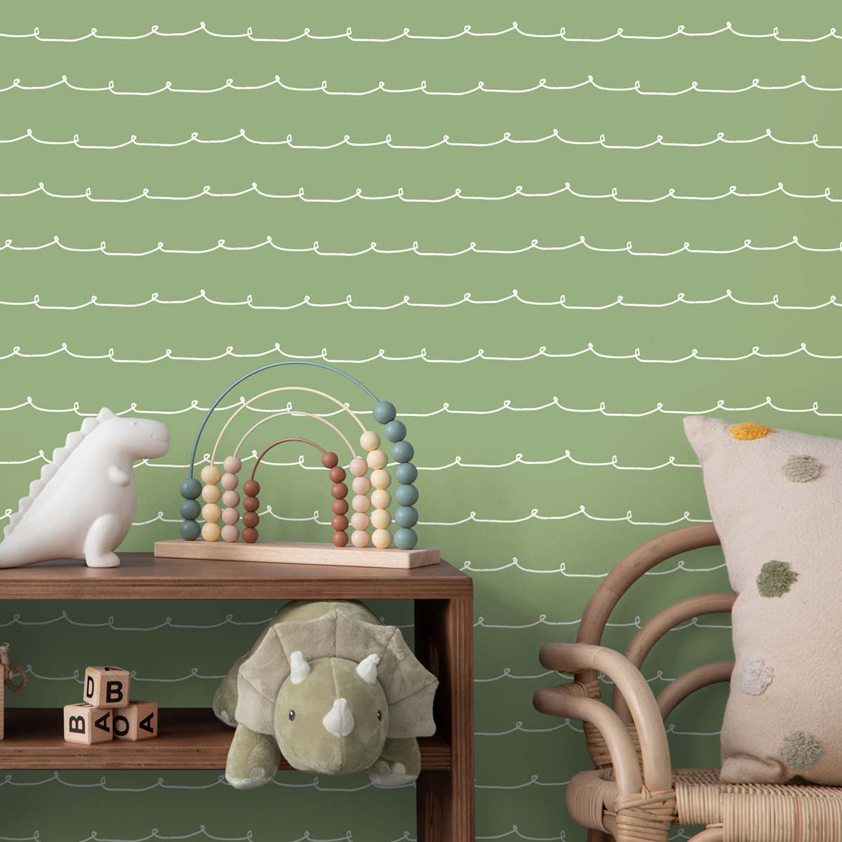 Papier peint Ligne Vague Contemporain vert - Imagine de Lutèce | Réf. LTC-DL27571