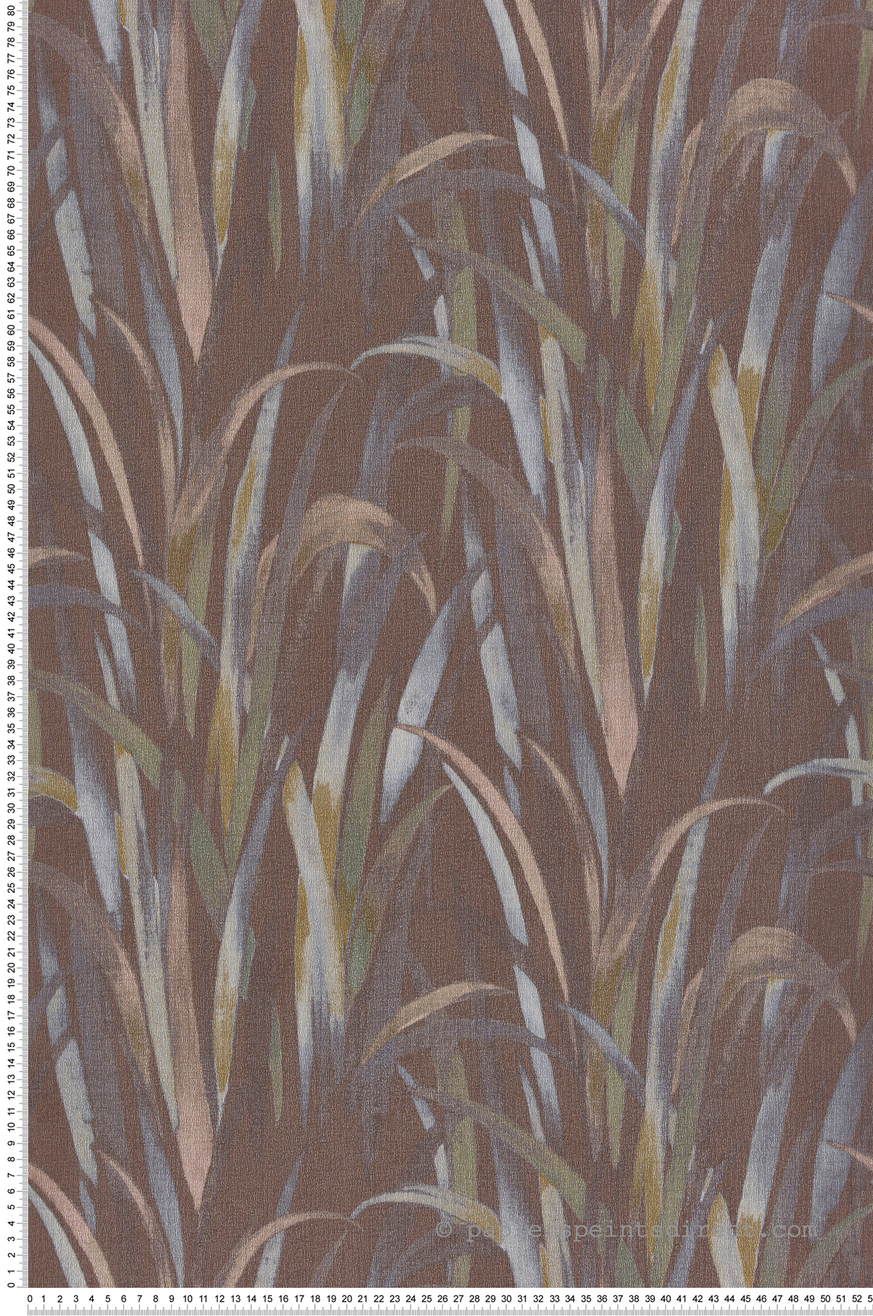 Papier peint Herbe Champs marron bleu - Jaipur de Montecolino | Réf. MC-26409