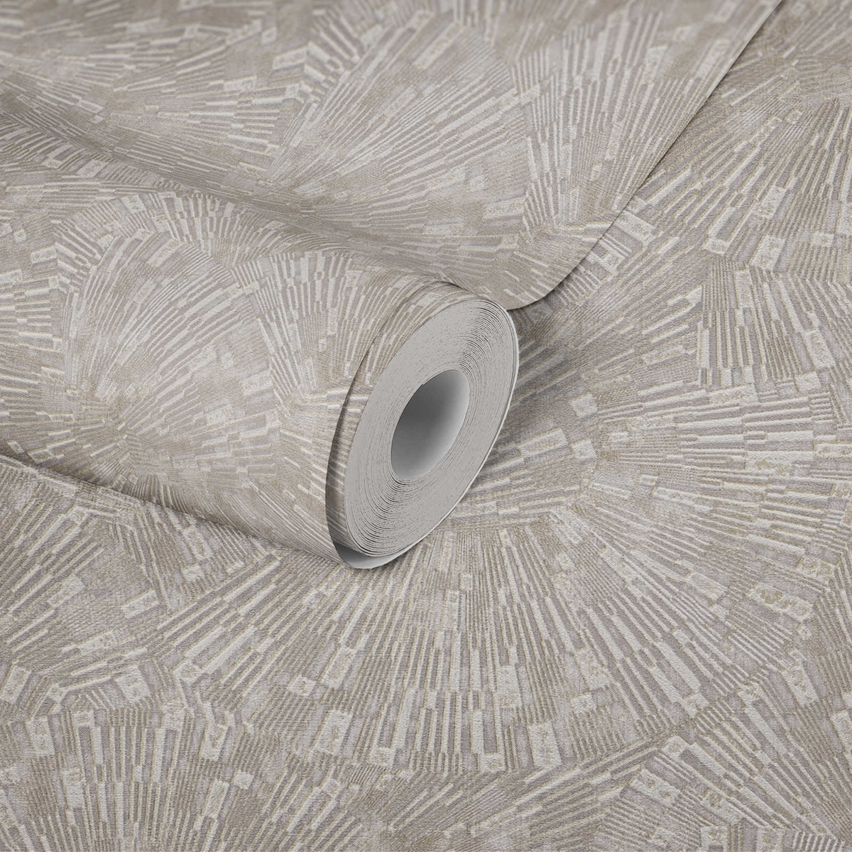 Papier peint Contemporain Géo Radiant lin - Titanium 3 d'AS Création | Réf. SP15626