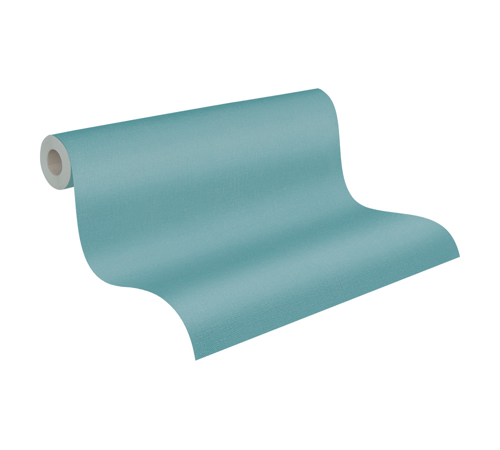 Papier peint Uni Toile turquoise - Pure Elegance d'A.S. Création AMBR | Réf. AS-397836