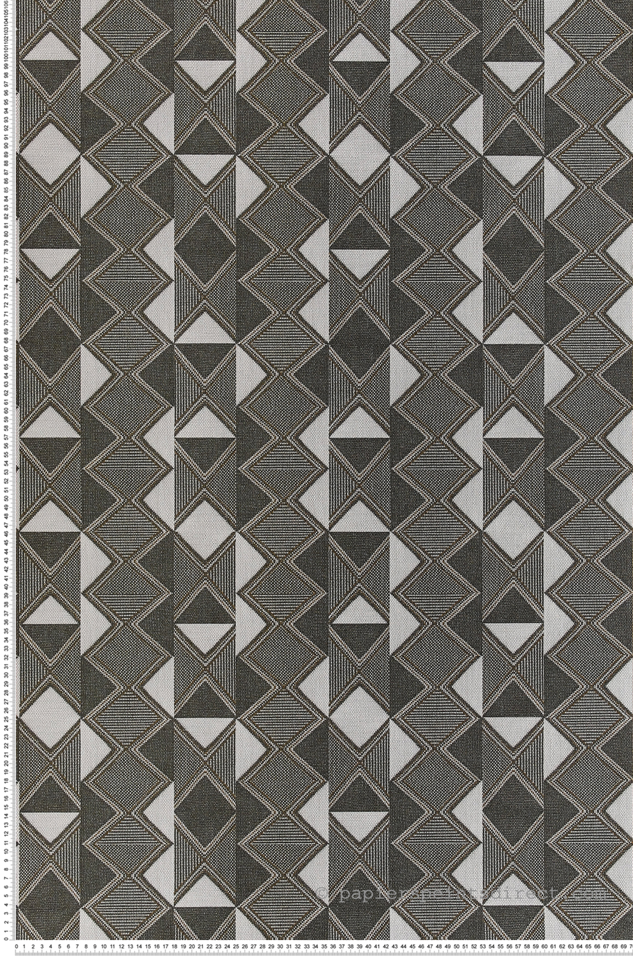 Papier peint ethnique Calcada Carbone - Rio Madeira de Casamance | Réf. CAS-74270160