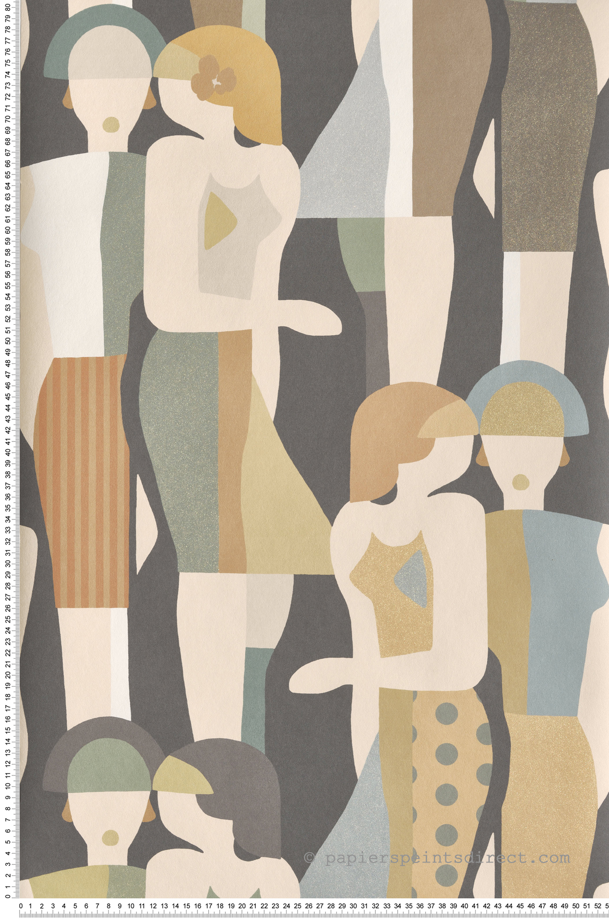 Papier peint Pailleté Fashion Week multico anthracite - Iconic de Casadéco | Réf. CONI88444808