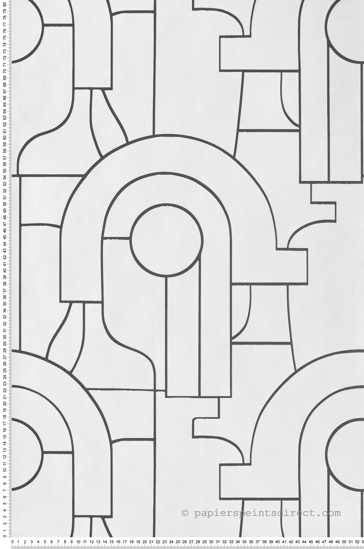 Papier peint Graphique Arty noir métal - Iconic de Casadéco | Réf. CONI88410528