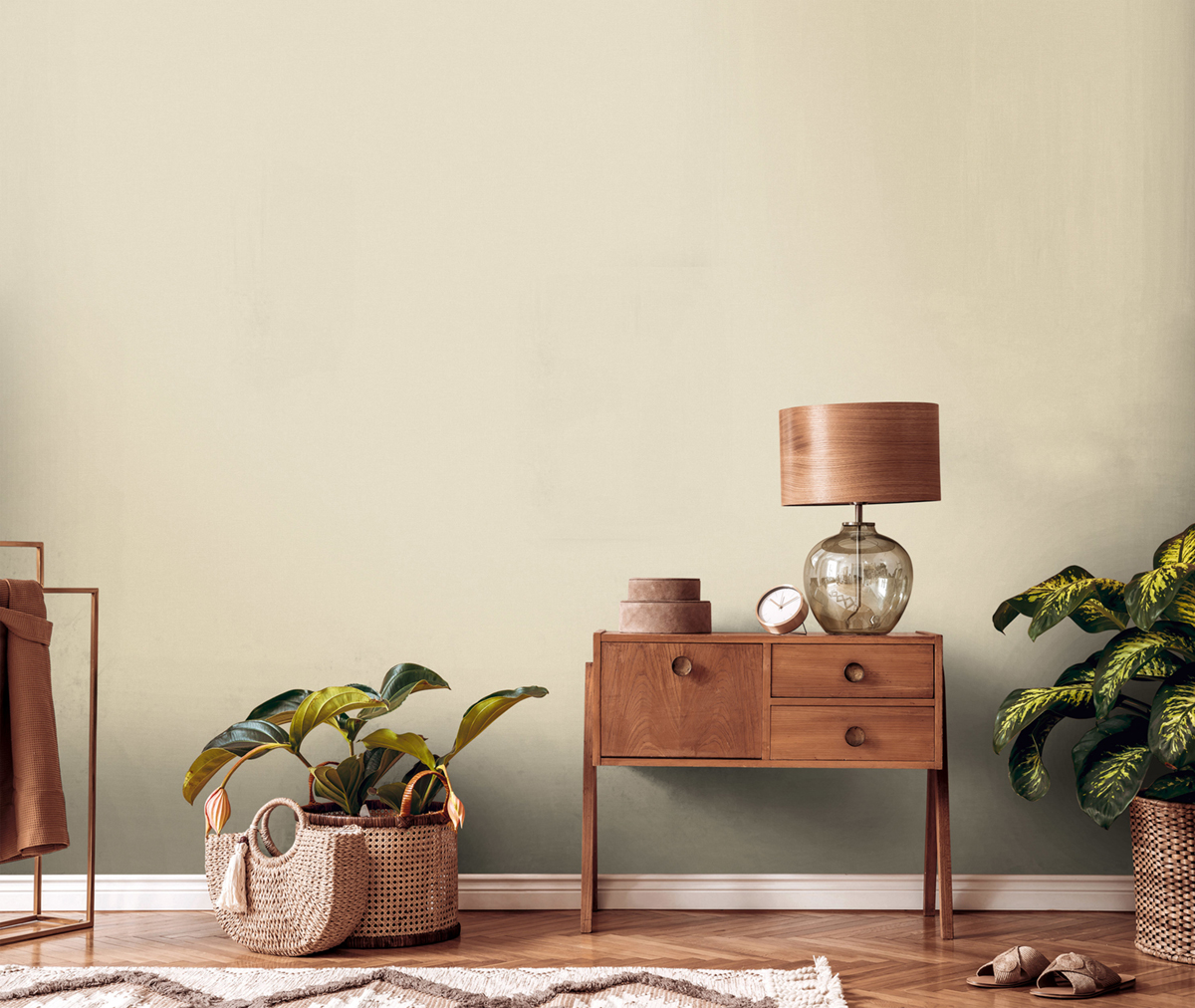 Papier peint Uni Charme Bali beige jute - Metropolitan Stories 3 d'A.S. Création AMB2 |  Réf. AS-392671