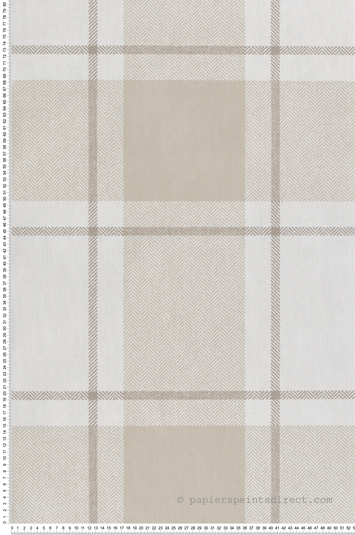 Papier peint Tartan Chevon beige - Stripes & Checks de Montecolino | Réf. MC-ST38402