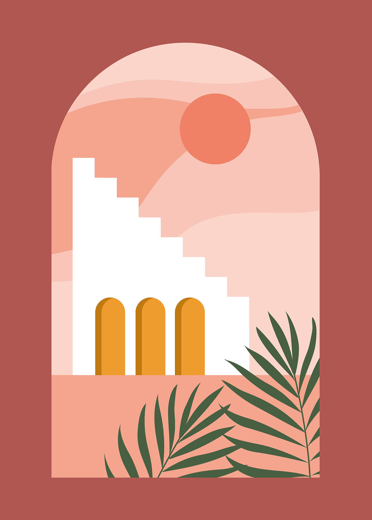 Papier peint panoramique Paysage Real Mirage rose - Beauty Full Image 2 de Casadéco | Réf. BFM102554247