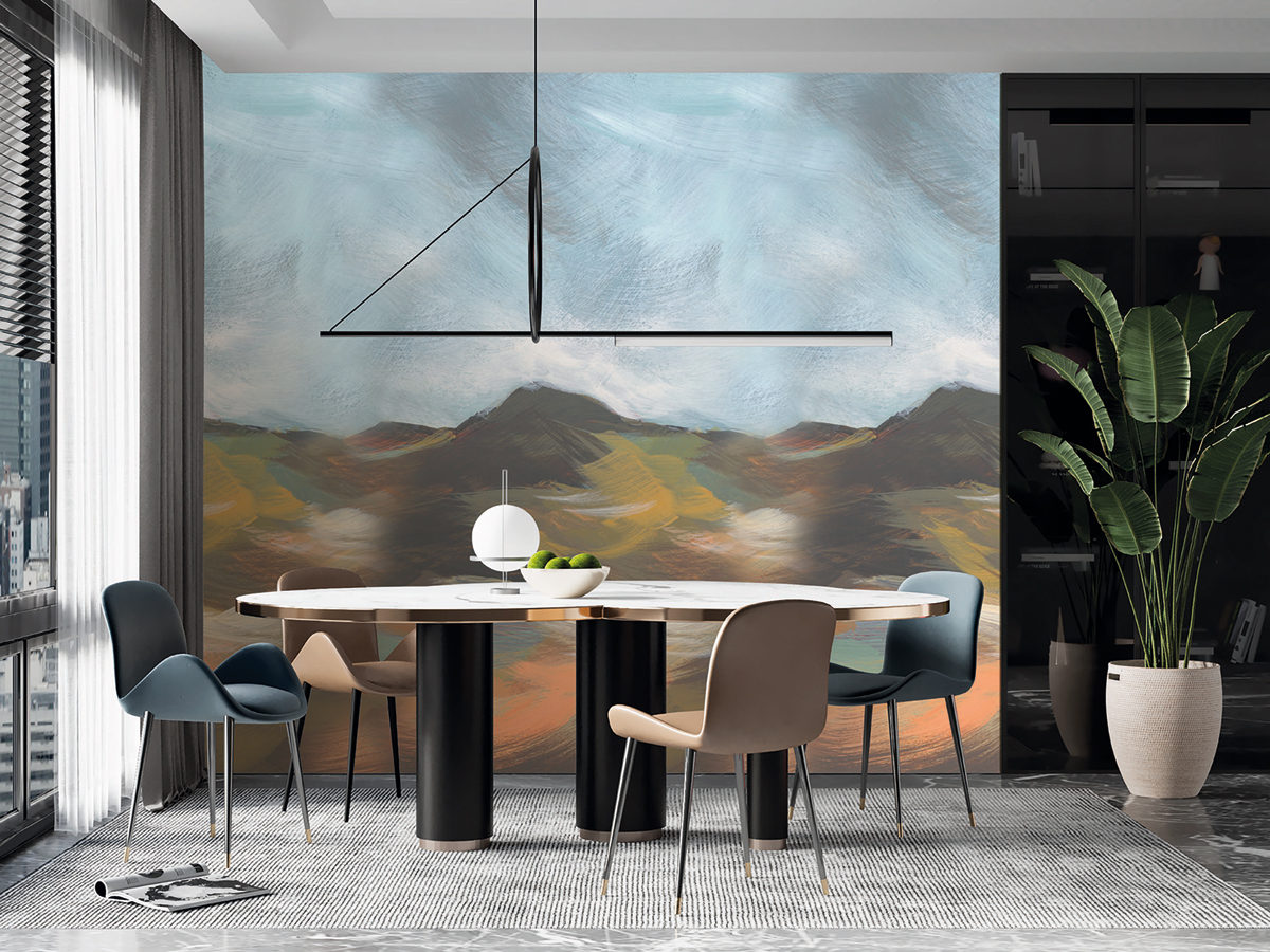 Papier peint panoramique Montagne Art multicouleurs - Vancouver de Montecolino | Réf. MC-SYD27594