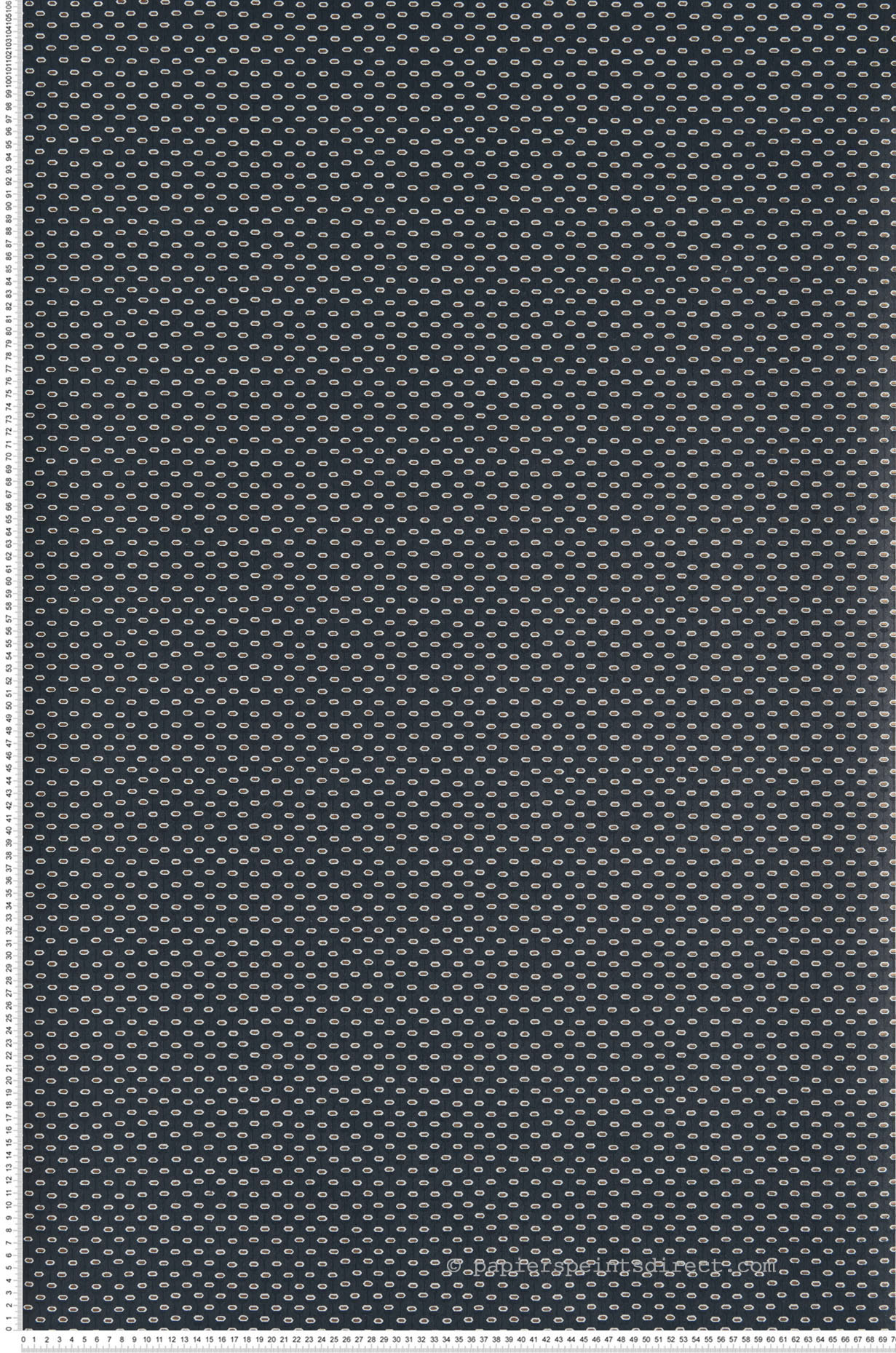 Papier peint motifs Chic Montjoie Marine - Misura de Casamance | Réf. CAS-74460714